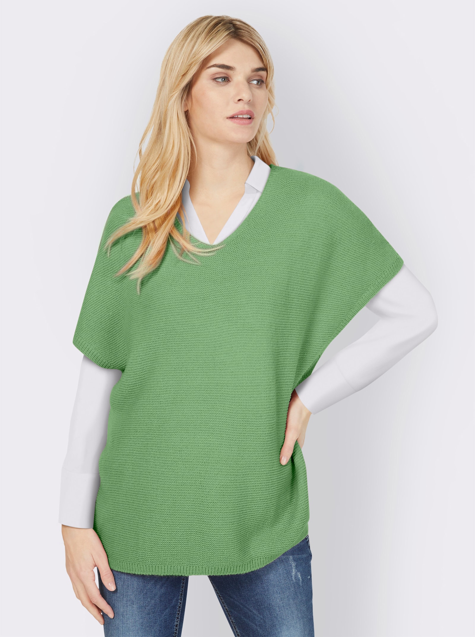 heine Averecht gebreide lange slip-over - appel