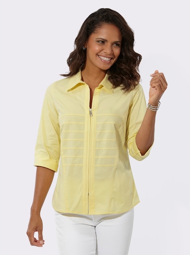 Blusenjacken mit Biesen-Verzierung - zitrone