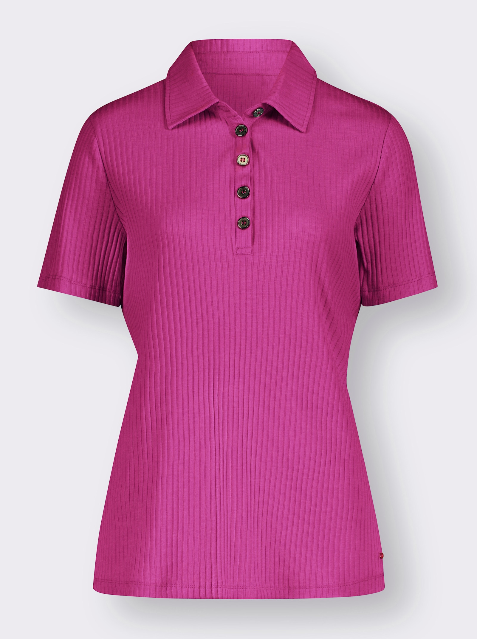 Poloshirt mit Stretch-Anteil - magenta