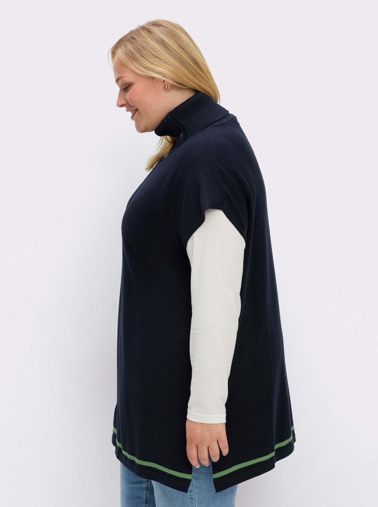 sheego Slip-over - diepblauw