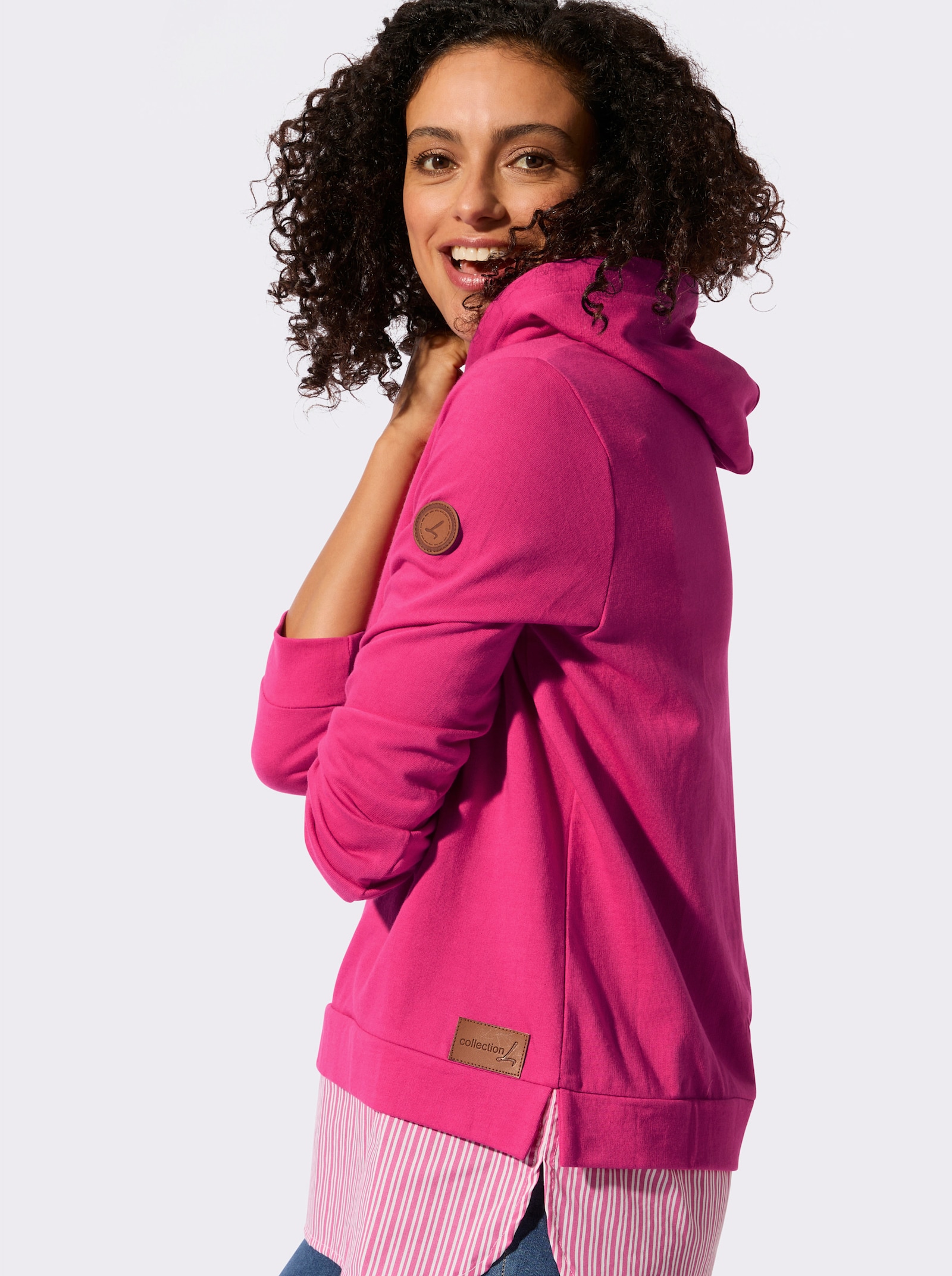 Kapuzensweatshirt - fuchsia