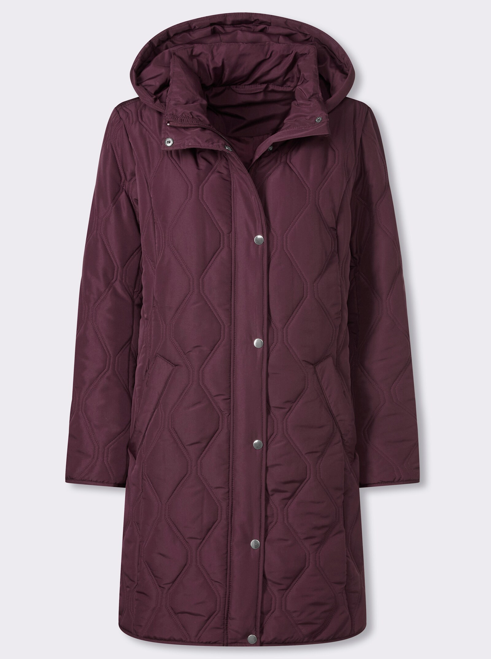 Steppjacke mit 2-Wege-Reißverschluss - burgund