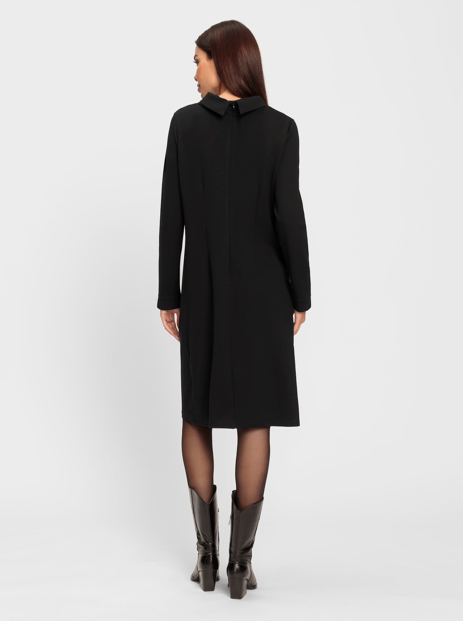 heine Etuikleid mit Zipper-Taschen - schwarz