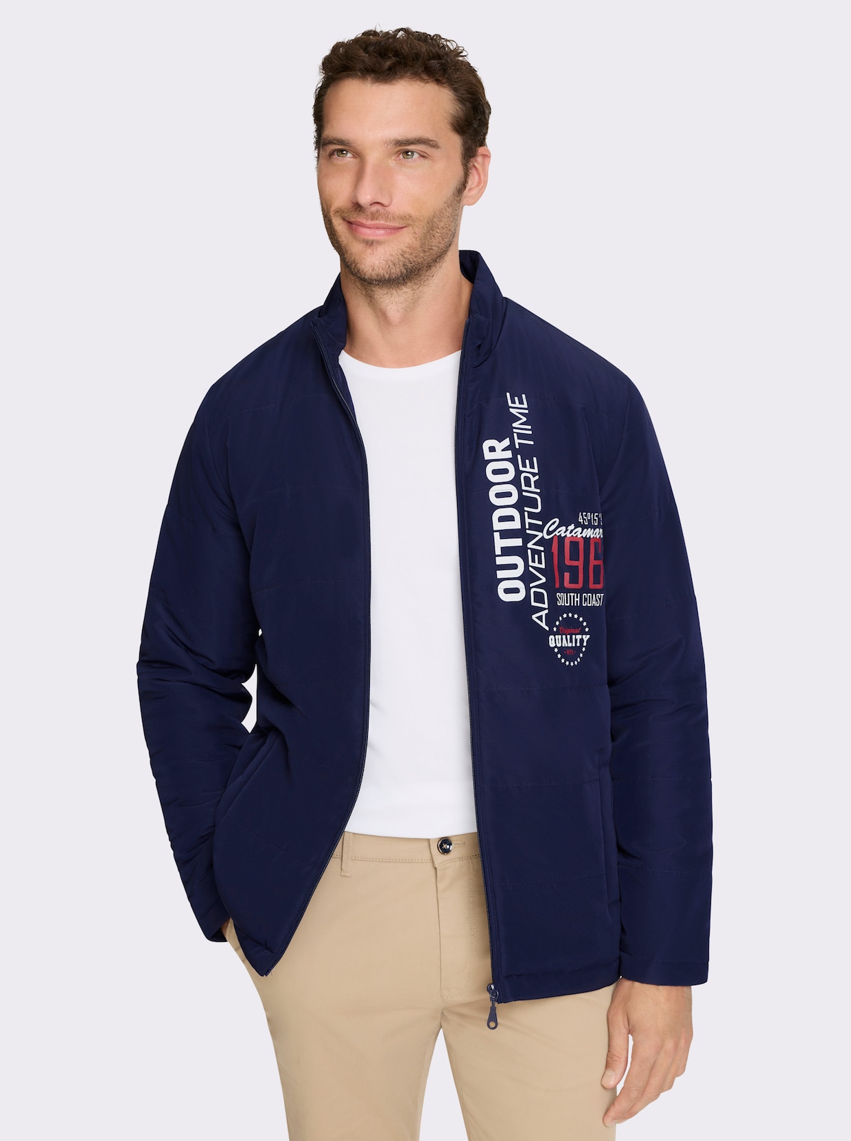 Catamaran Steppjacke - marine-bedruckt