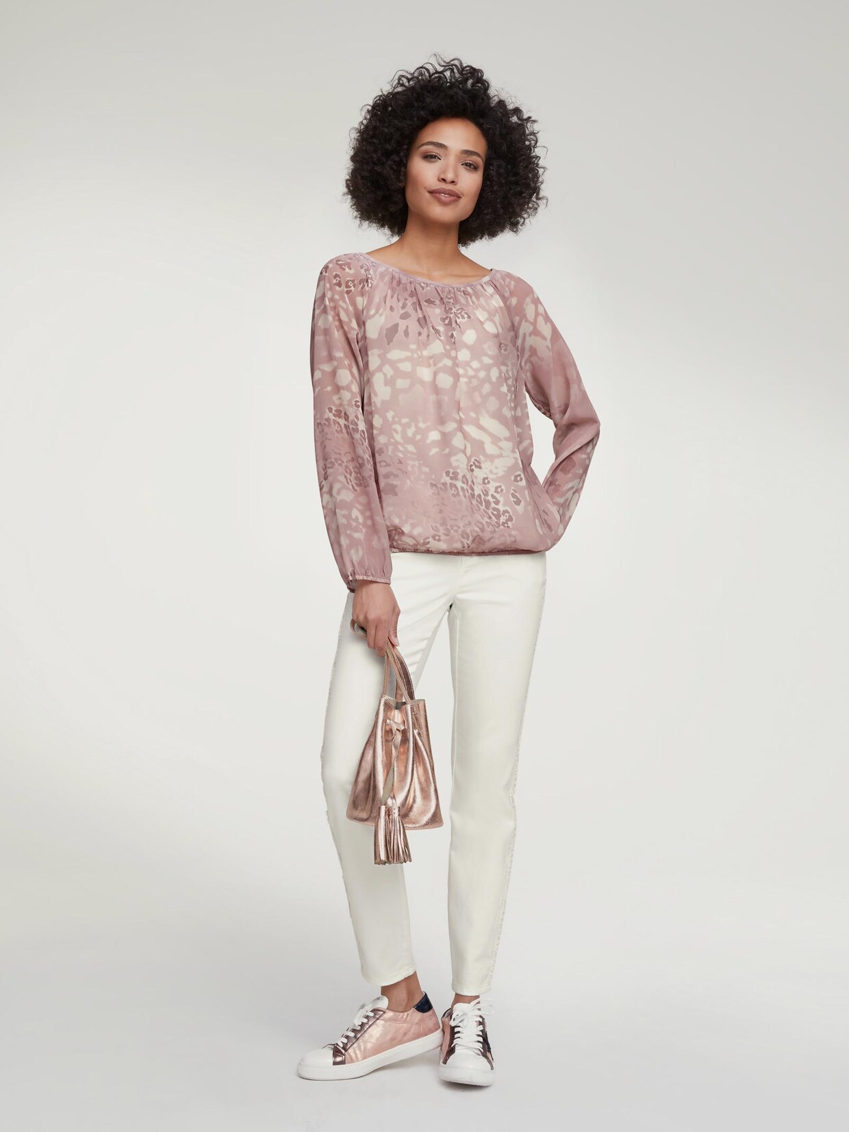 Linea Tesini Schlupfbluse - rosé