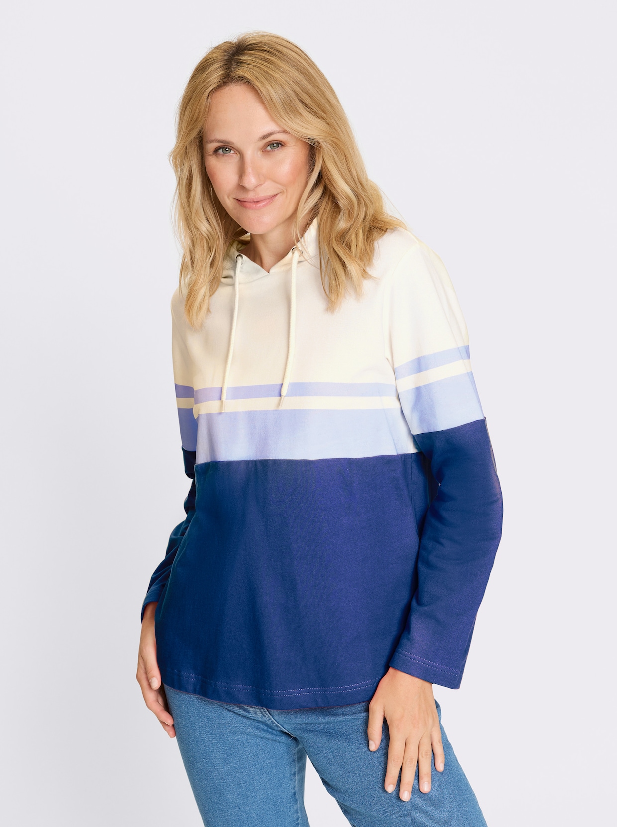 Sweatshirt - dunkelblau-hellblau