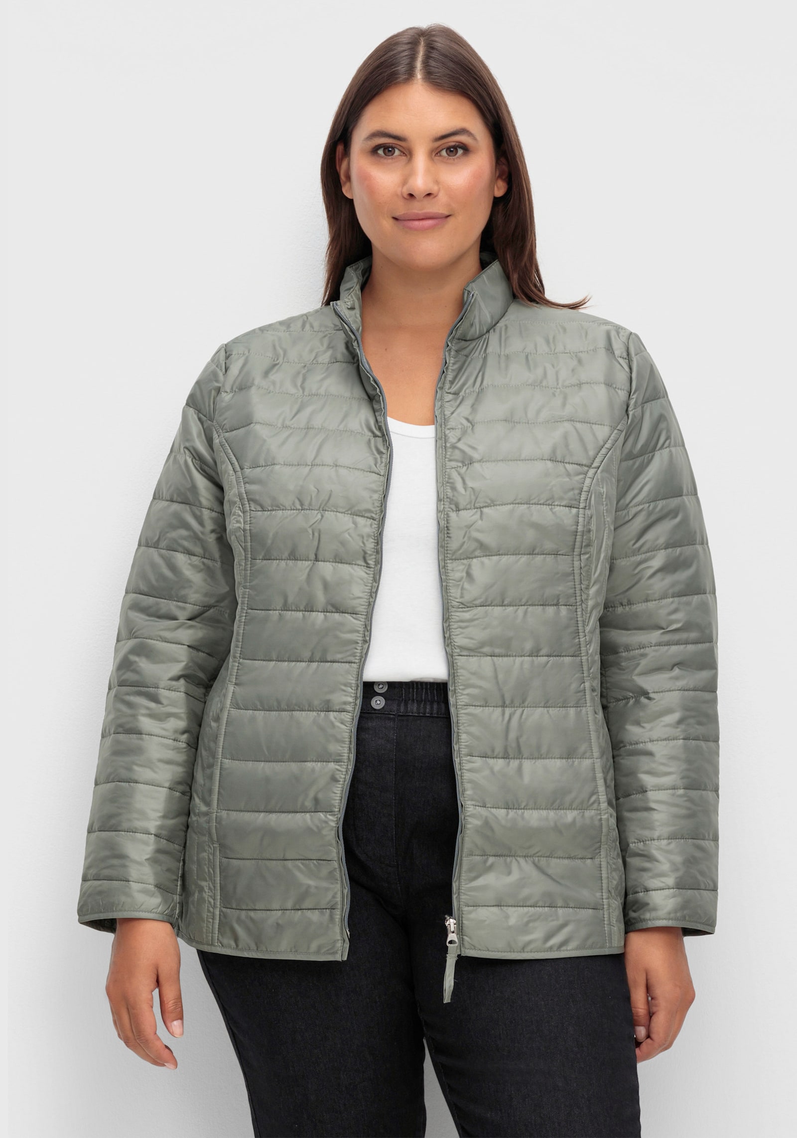 Steppjacke leicht wattiert - schilf