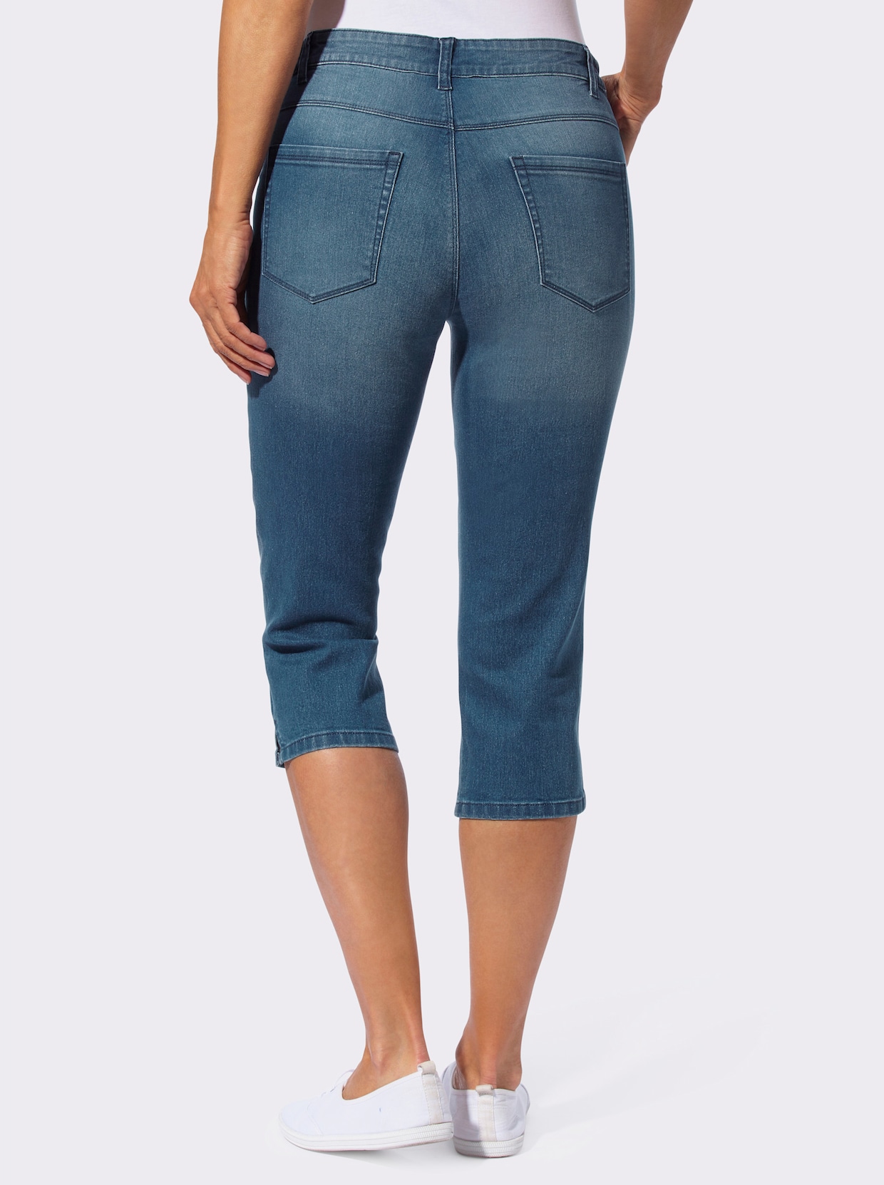 Capri-jeans - blue-bleached