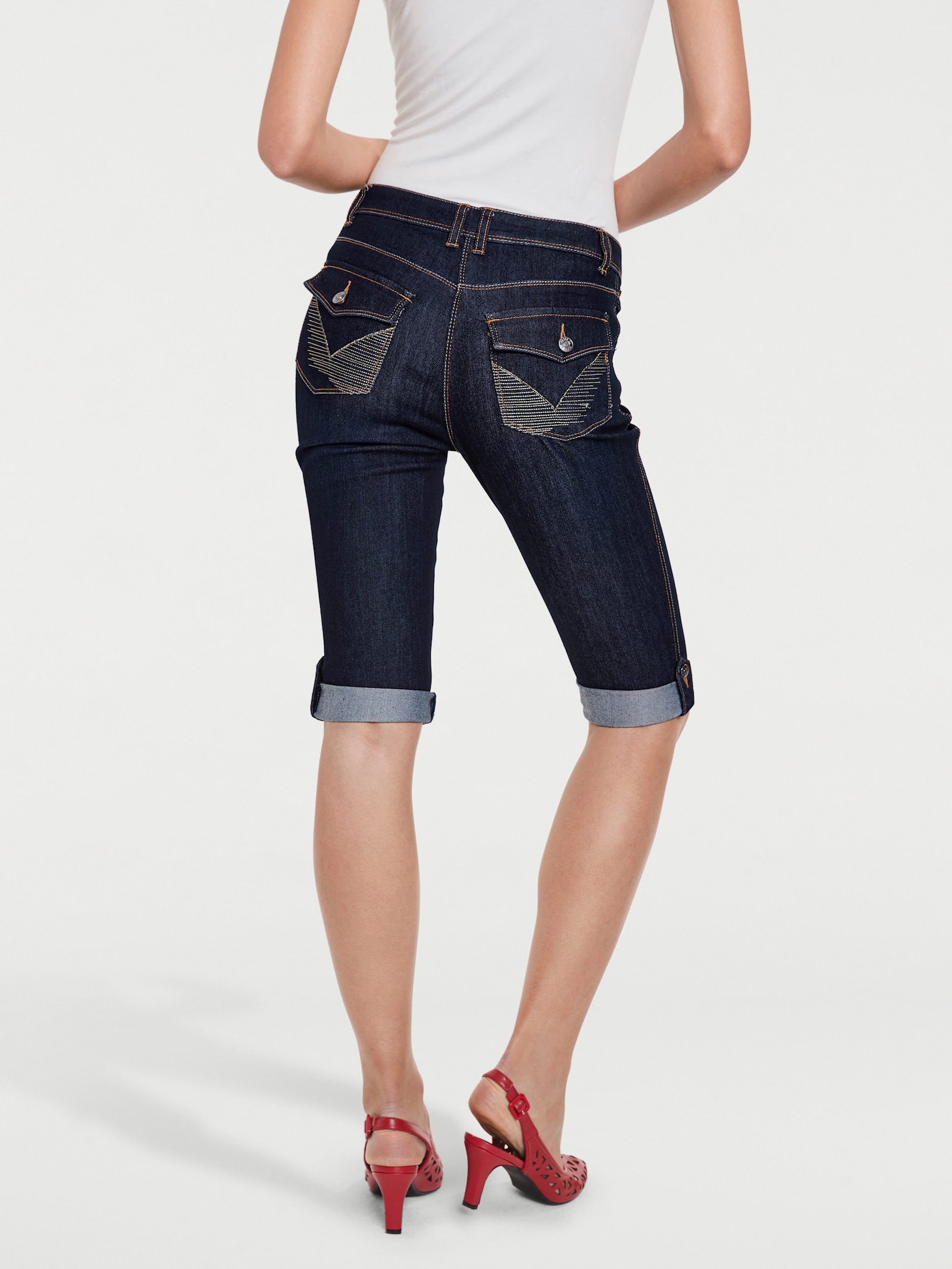 heine Caprijeans mit Power-Mesh - dark used