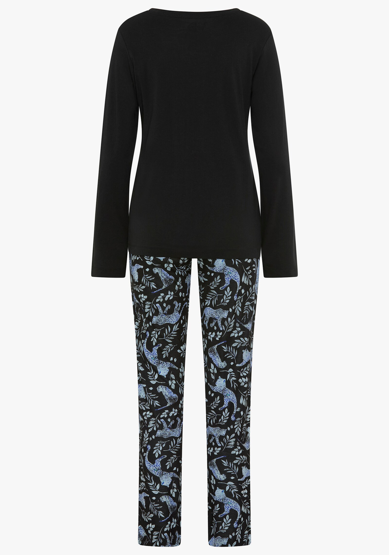 Vivance Dreams Pyjama - schwarz bedruckt