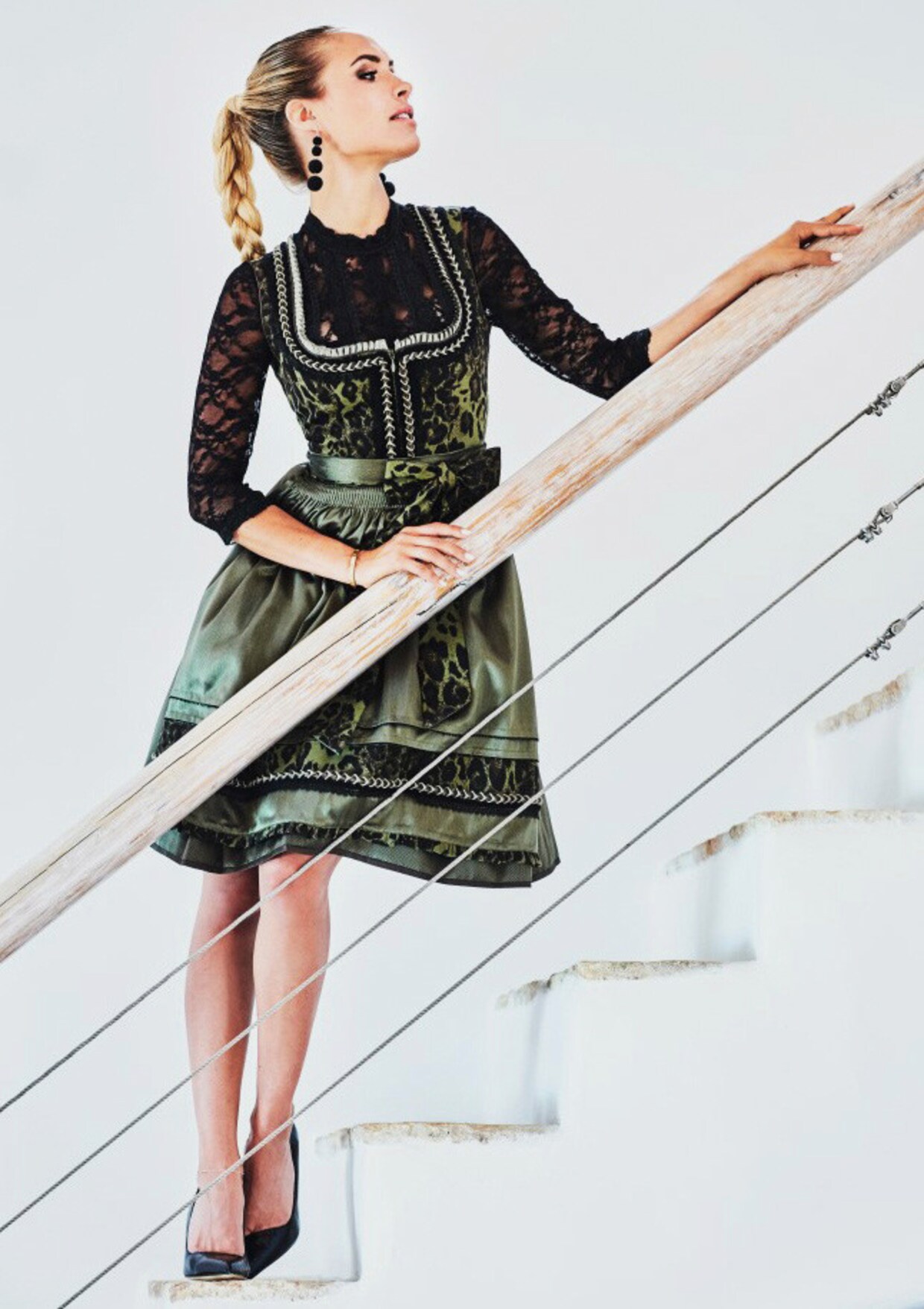 KRÜGER COLLECTION Dirndl - olivgrün