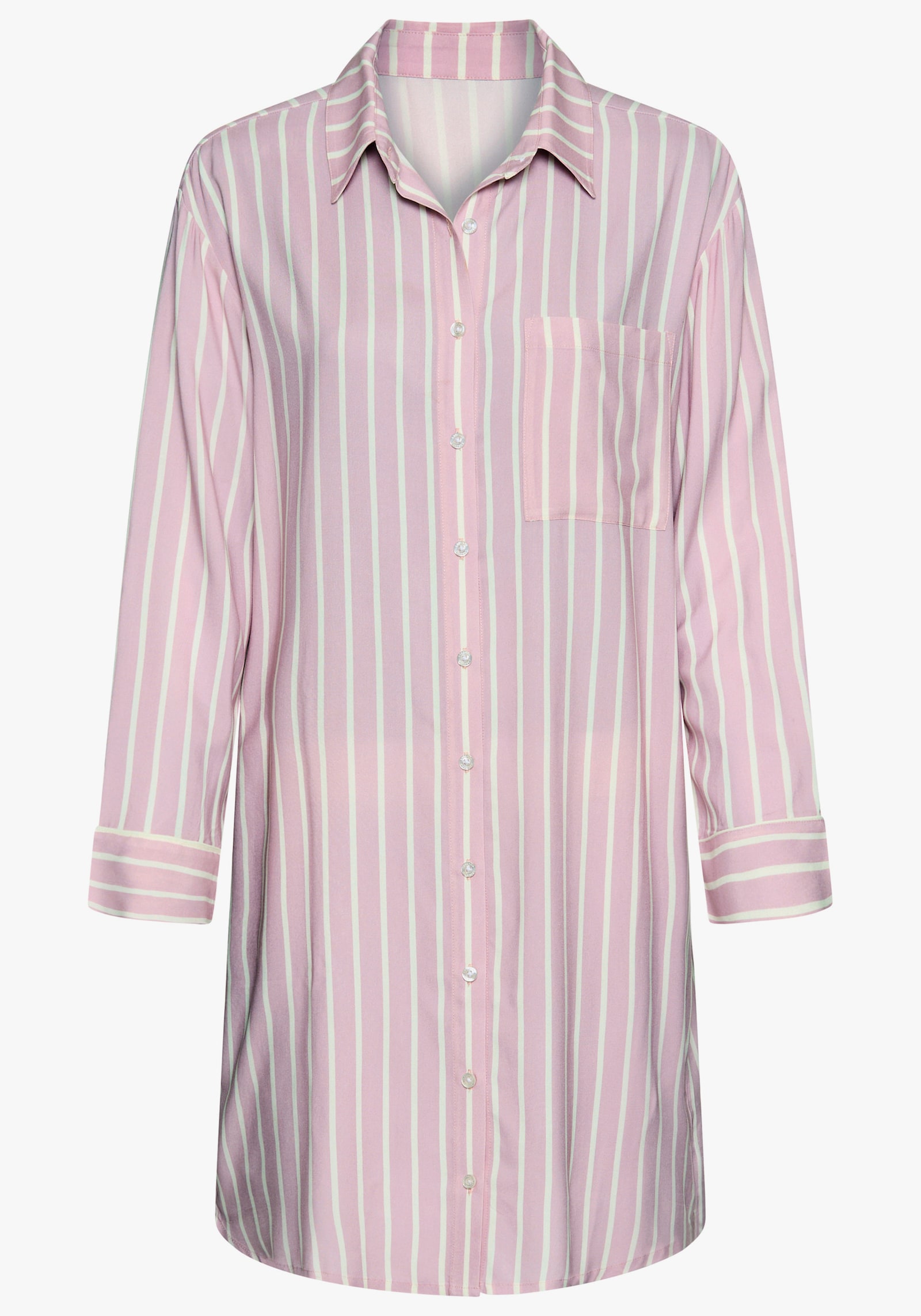 LASCANA Chemise de nuit - vieux rose à rayures