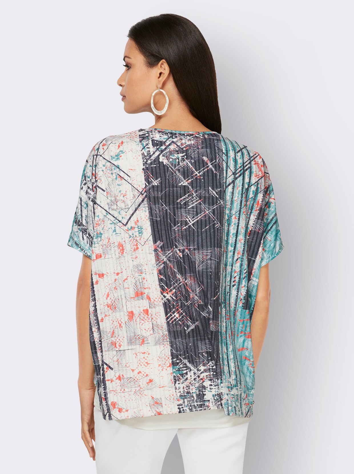 Longshirt - ecru-bedruckt