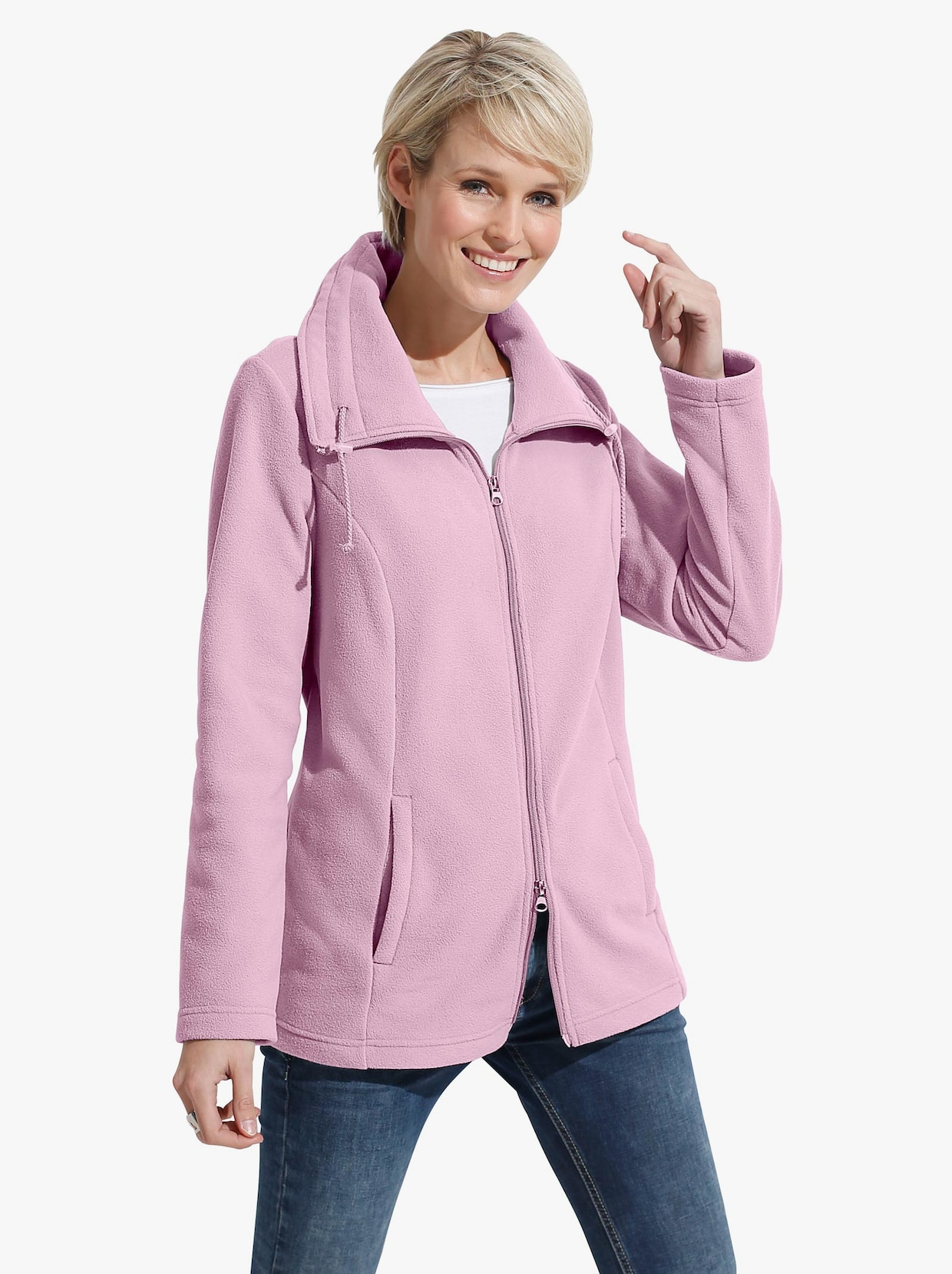 Fleecová bunda - růžová