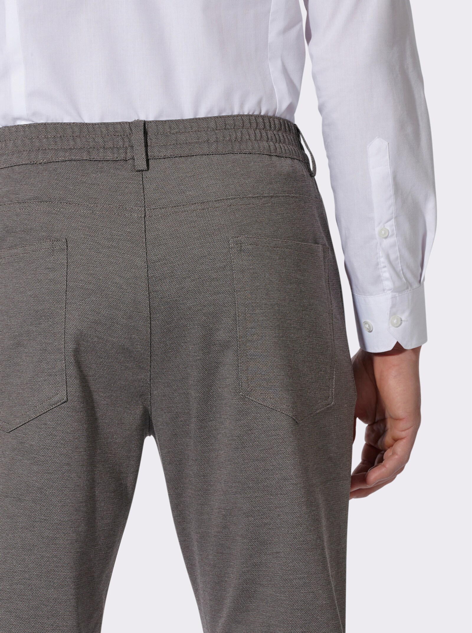 5-Pocket-Hose mit Rundum-Dehnbund - beige-meliert