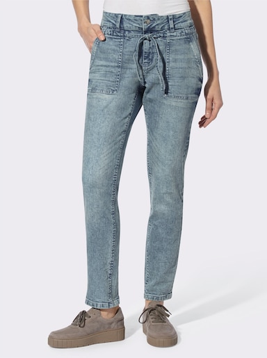 heine broek - blue-stonewashed