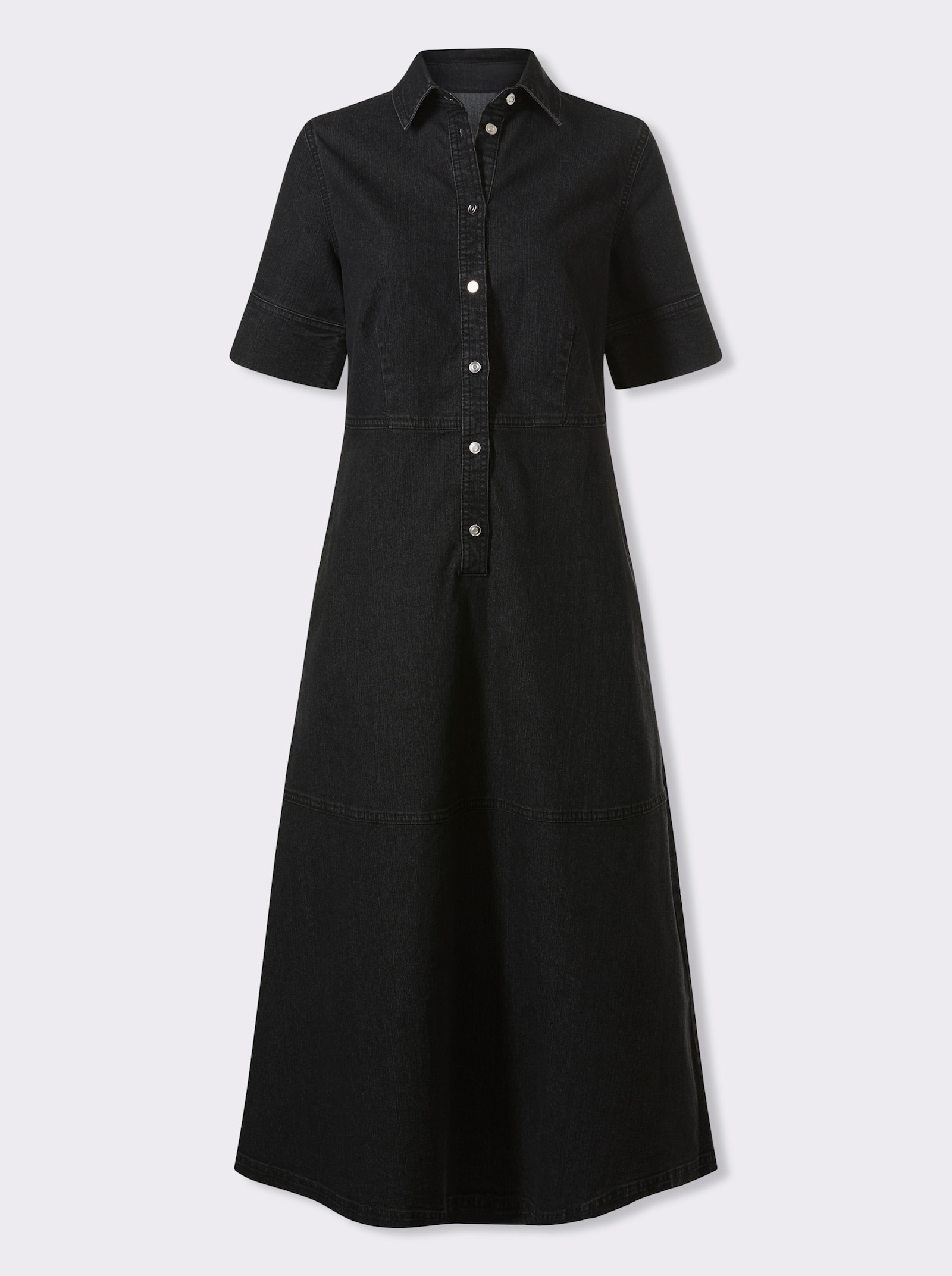 heine Jeanskleid mit Knopfleiste - black denim