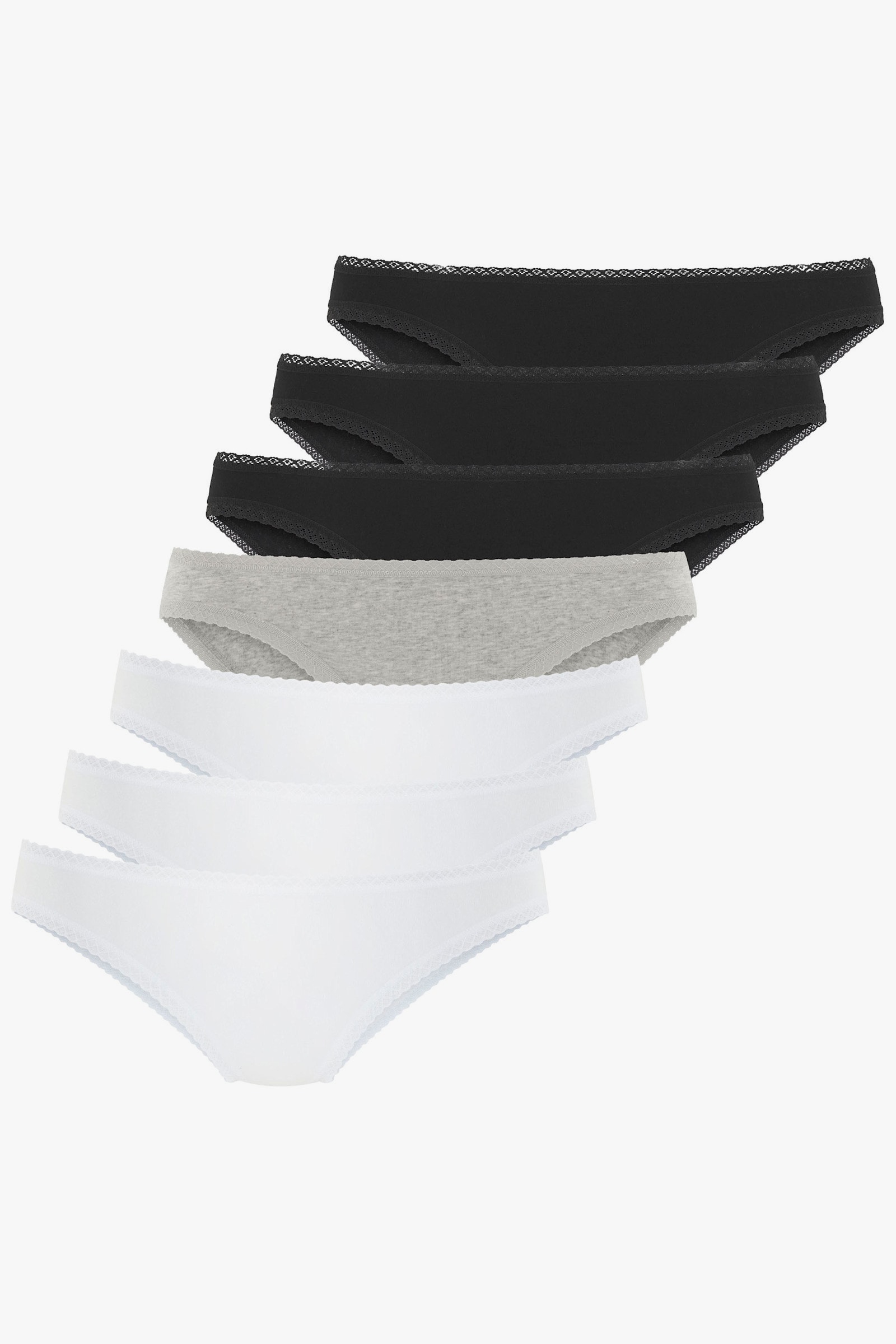 Vivance Brasilslip - schwarz, weiß, grau