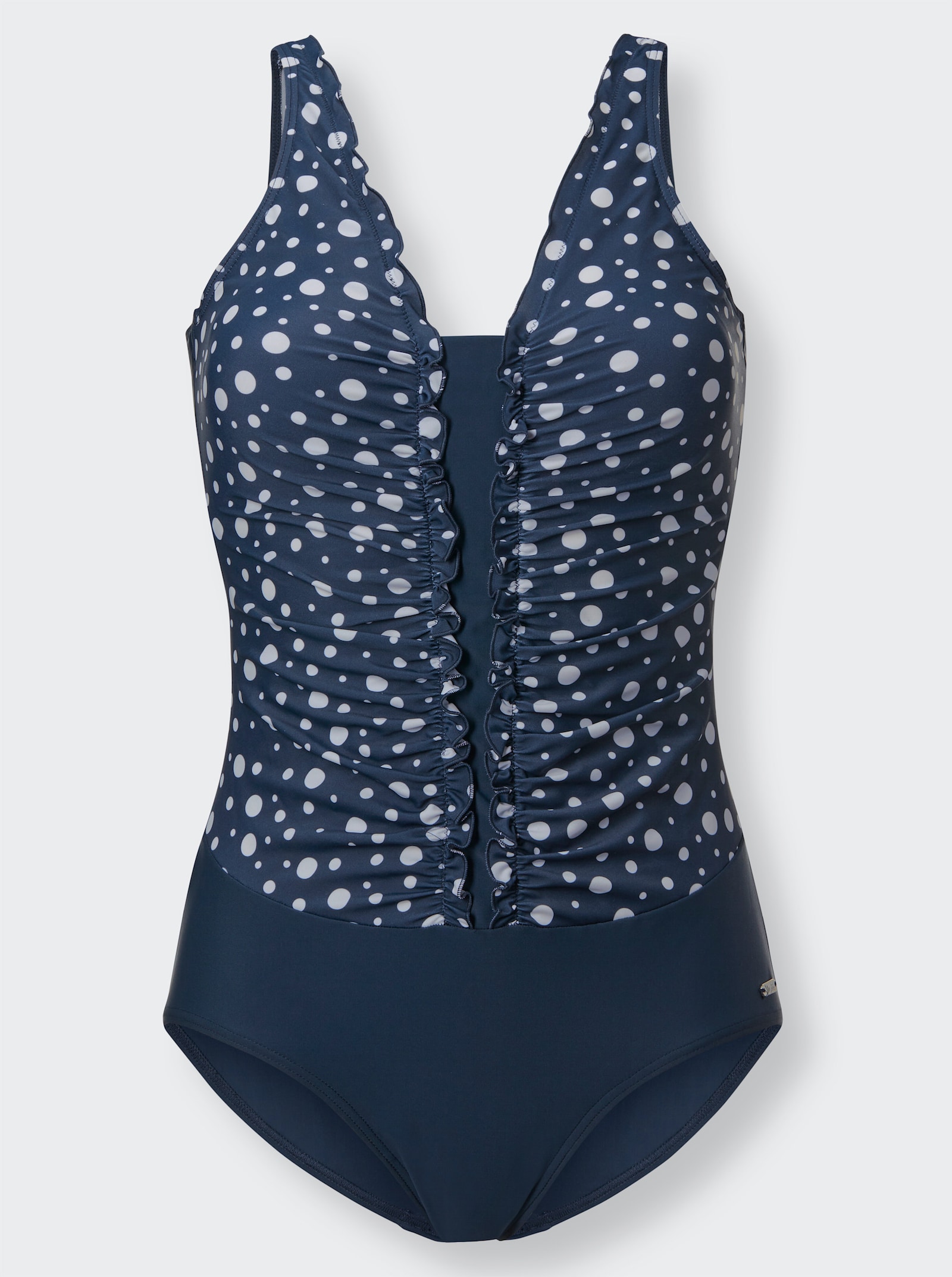 feel good Badpak - donkerblauw gestippeld