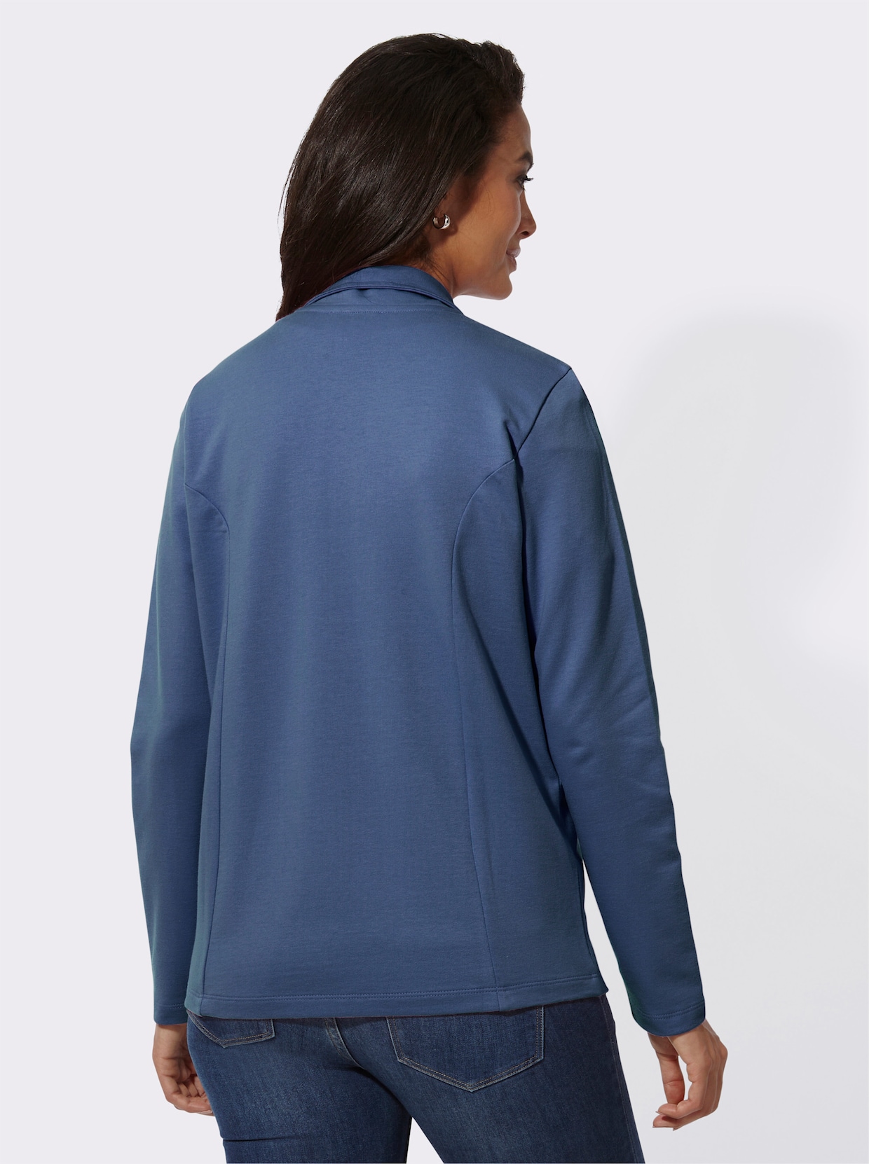 Sweatjacke - jeansblau