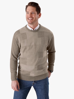 Pullover - braun-gemustert