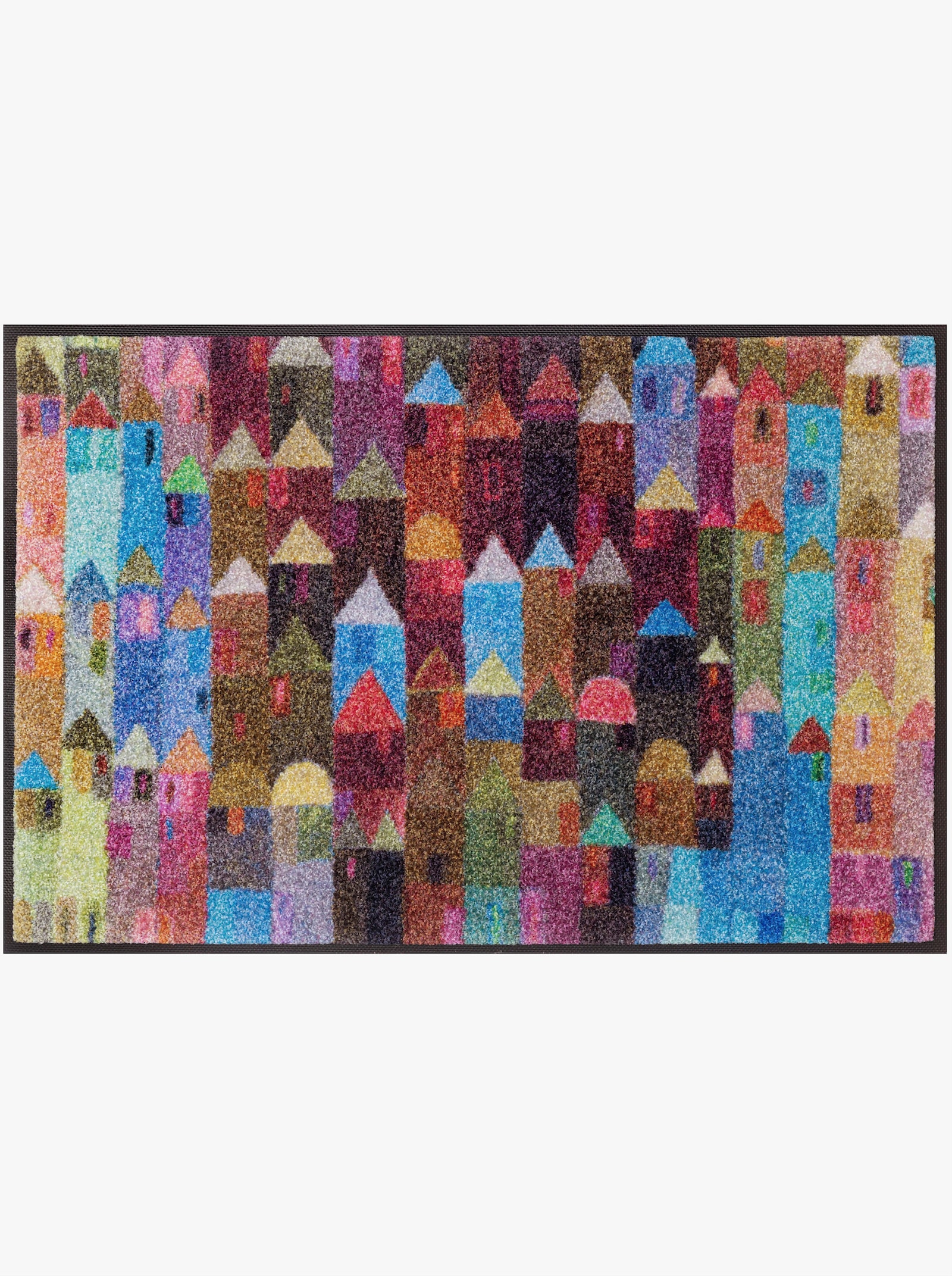 wash+dry by Kleen-Tex Fußmatte - bordeaux-blaugrün-bedruckt