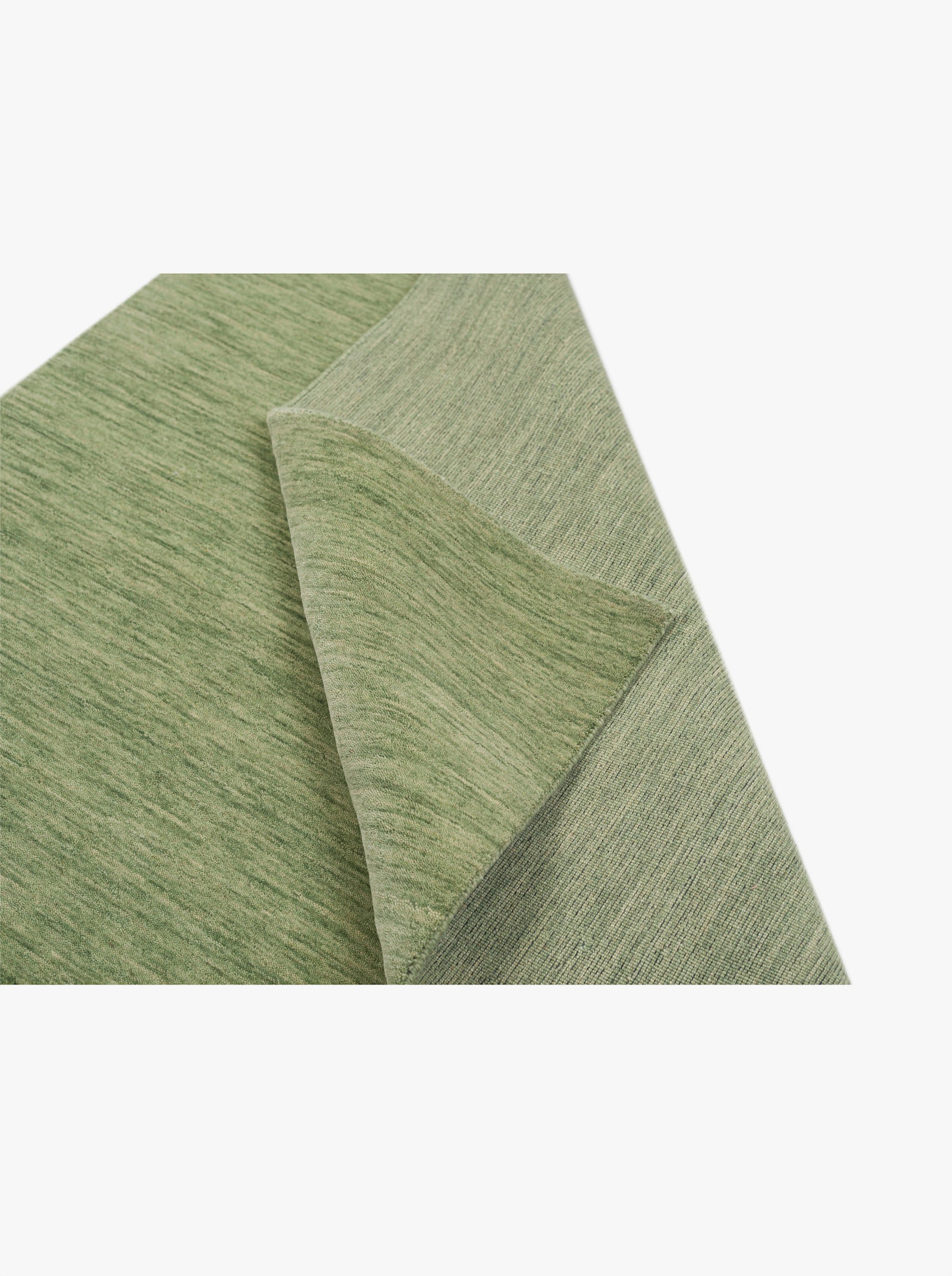 Theko Handwebteppich - hellgrün