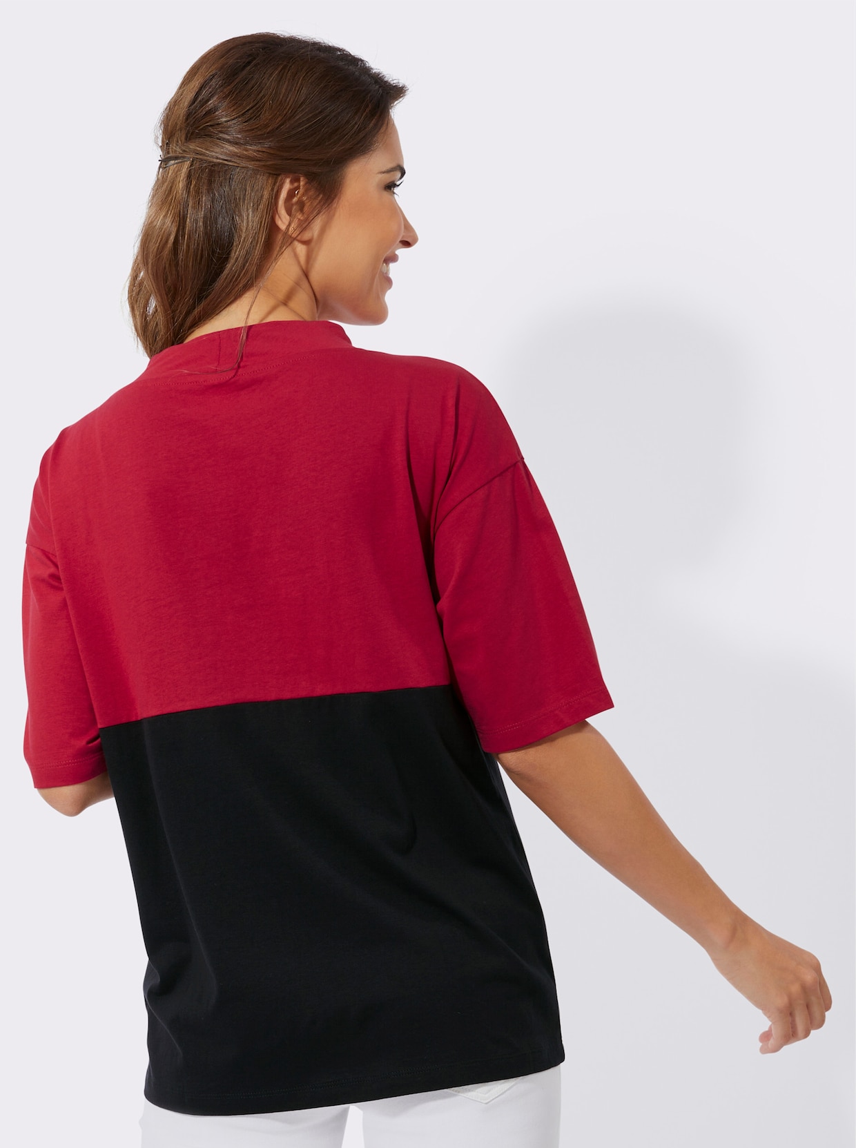 Shirt met korte mouwen - rood/zwart