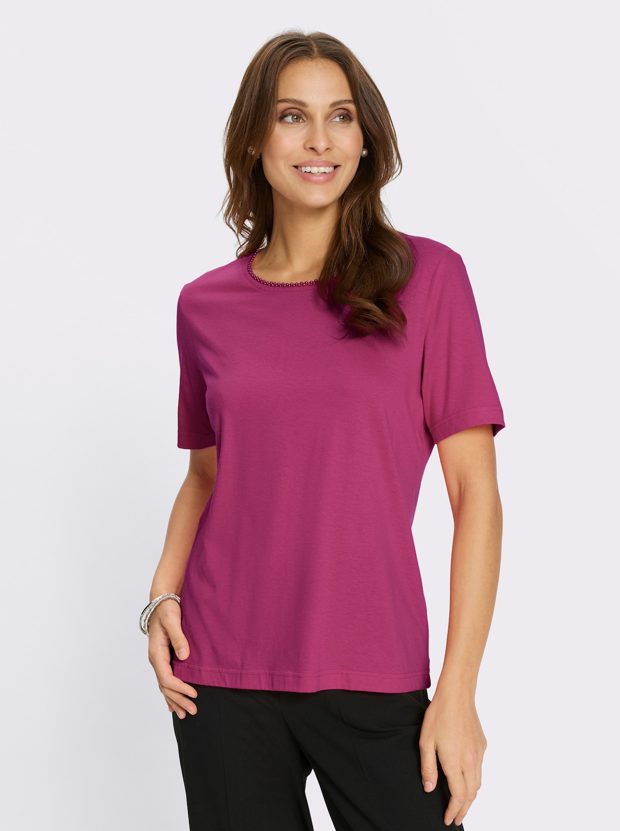 Kurzarmshirt - magenta