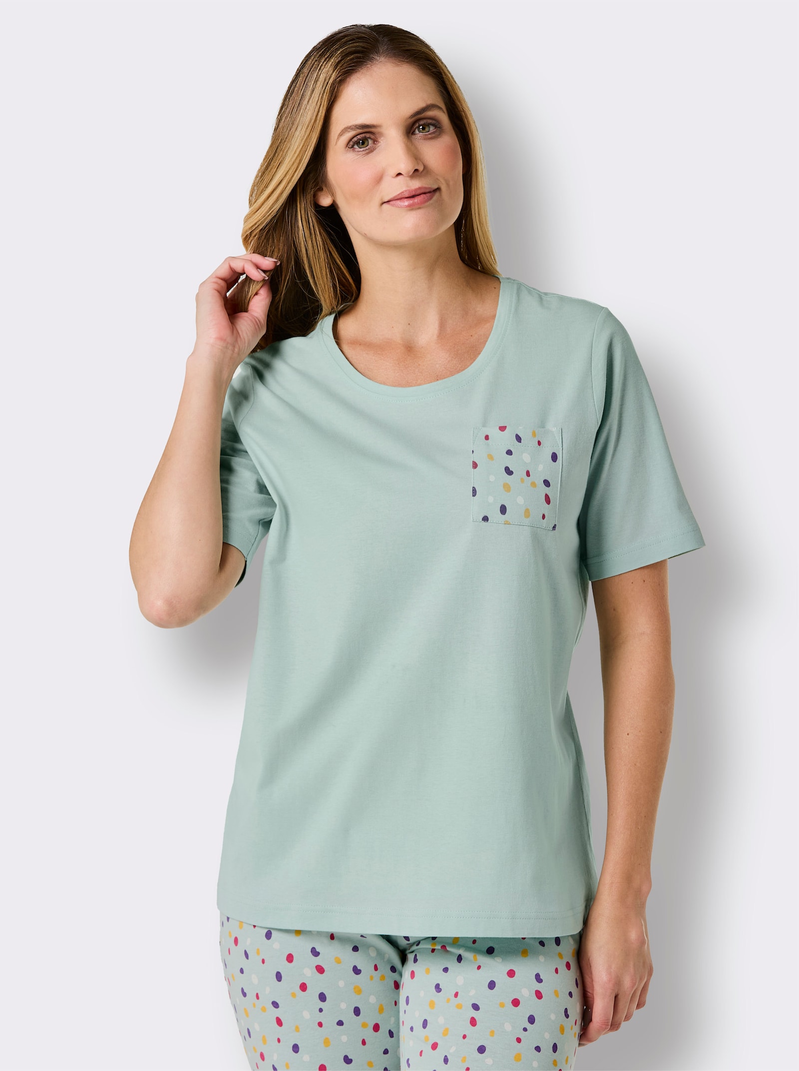 wäschepur Schlafanzug-Shirt - kalkmint