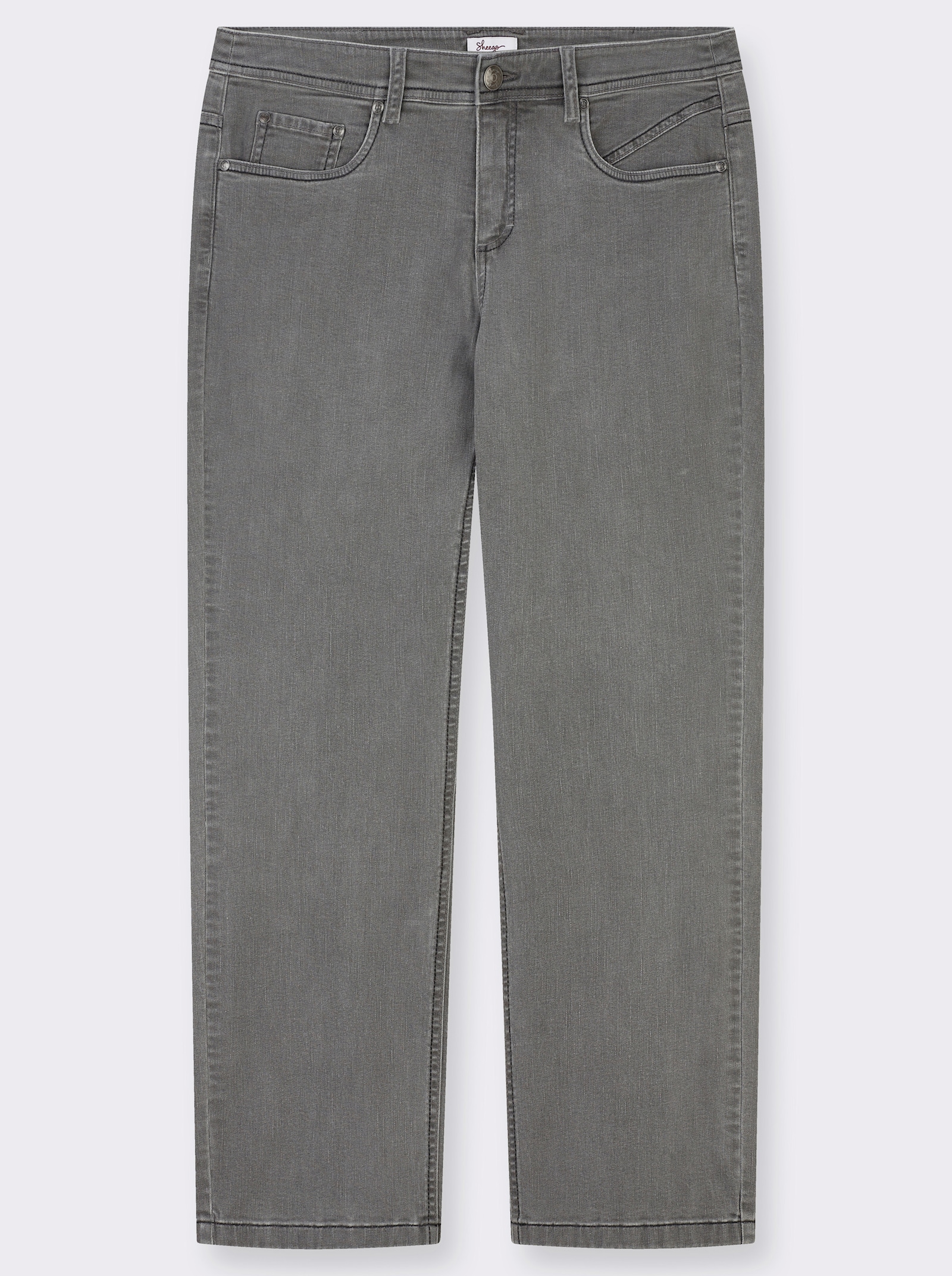 sheego Jeans mit moderner Waschung - light grey-denim