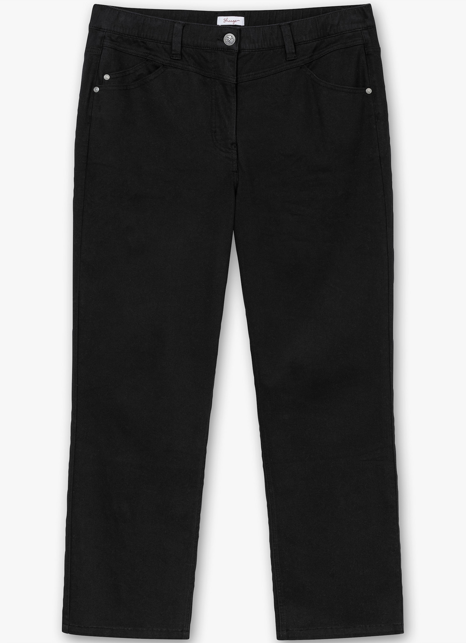 sheego Stretch-Hose mit Shaping-Einsatz - schwarz