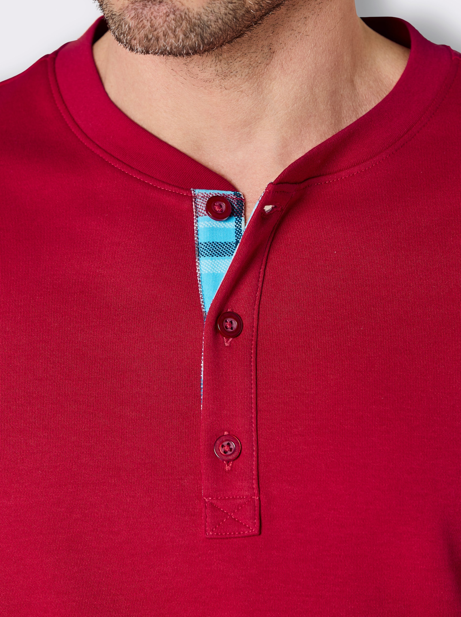 wäschepur men Schlafanzug - rot-himmelblau-kariert