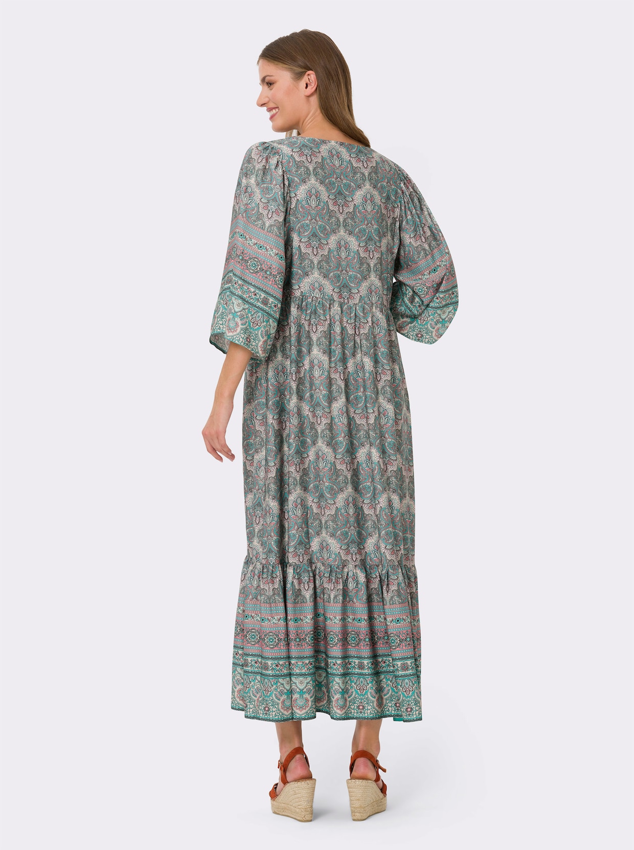 heine Robe d'été - sable-rose flamant imprimé