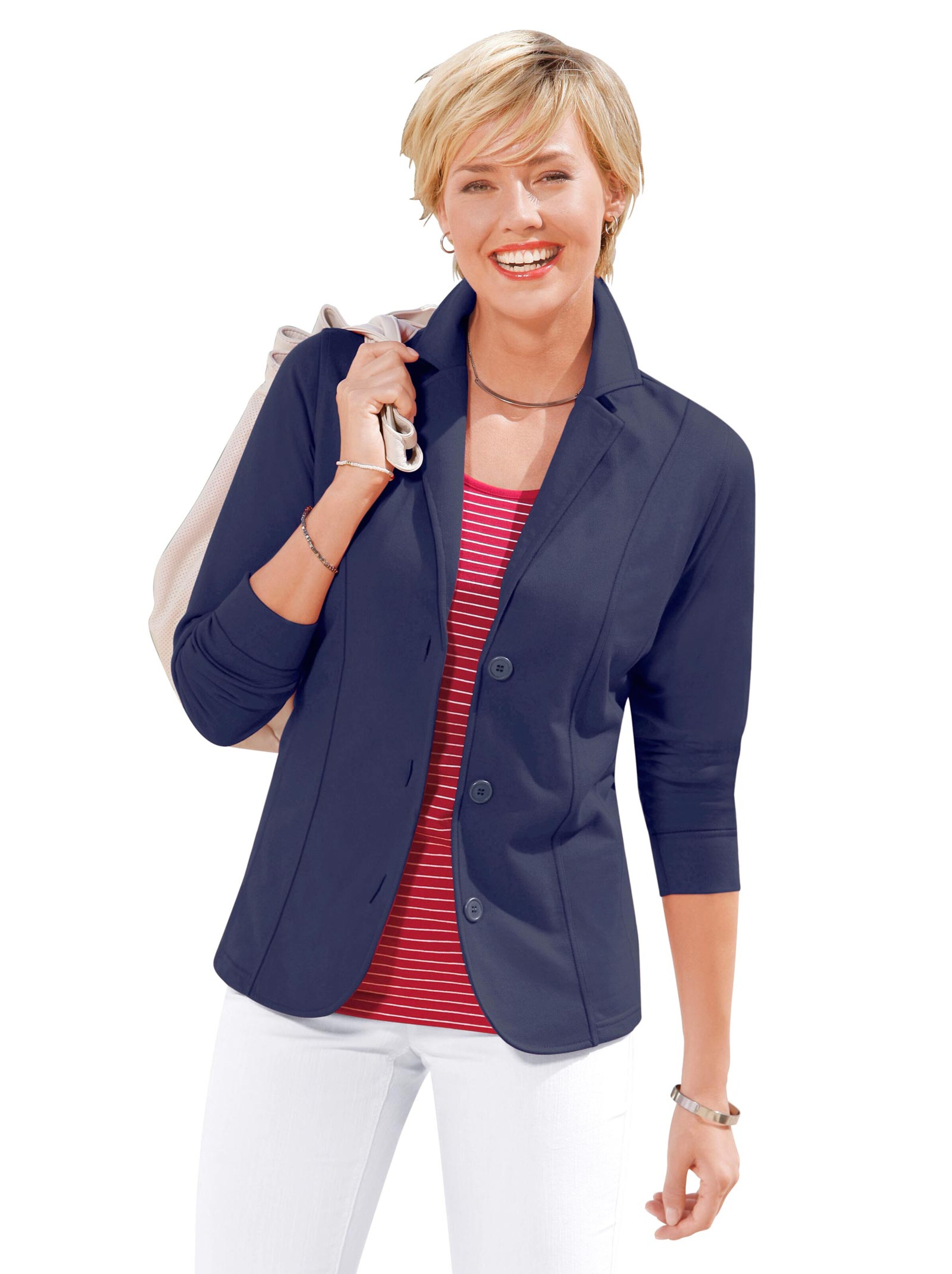 Collection L Jersey-Blazer - marine