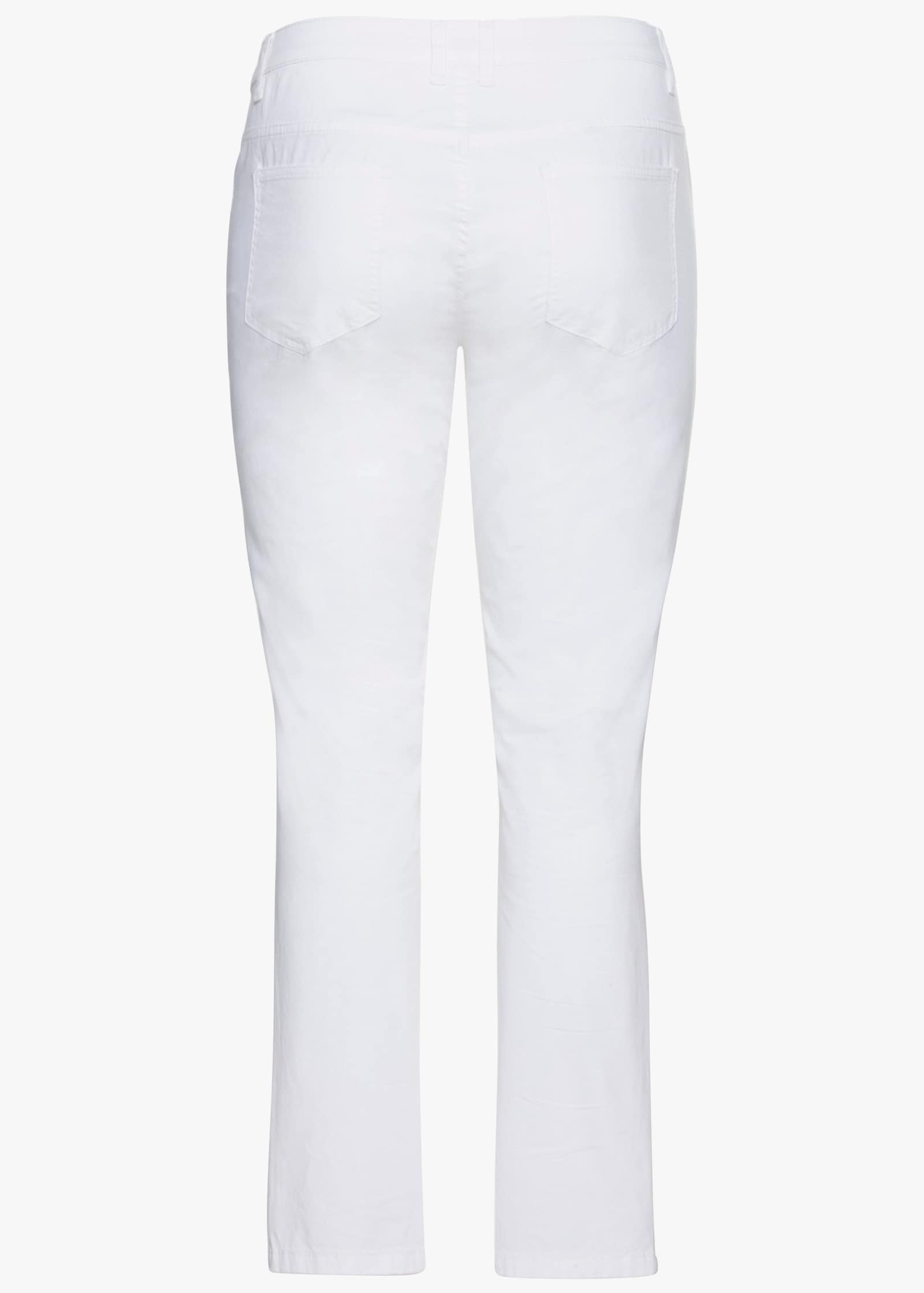 sheego Broek in recht model, van twill - wit