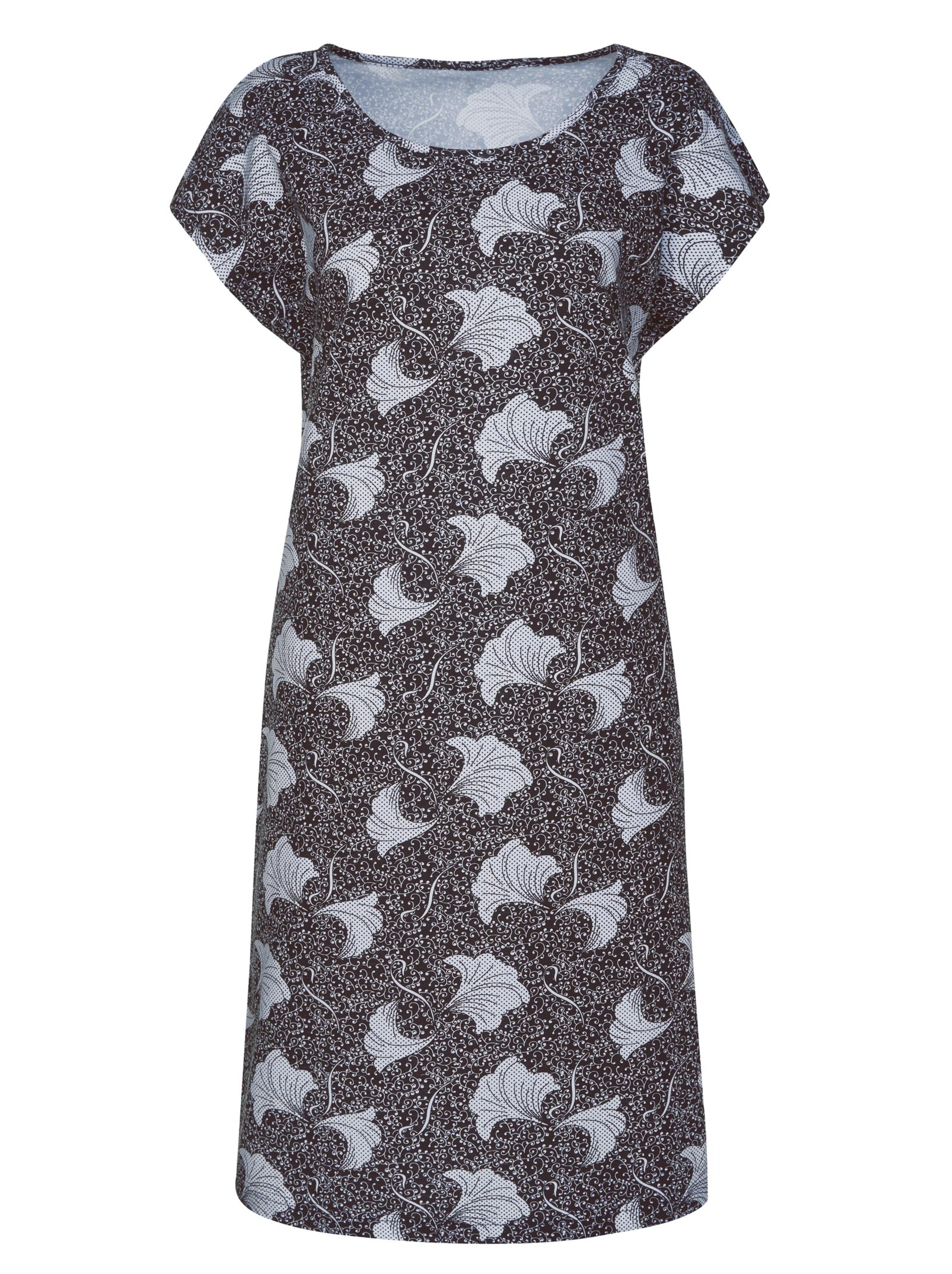 Jersey-Kleid - schwarz-gemustert