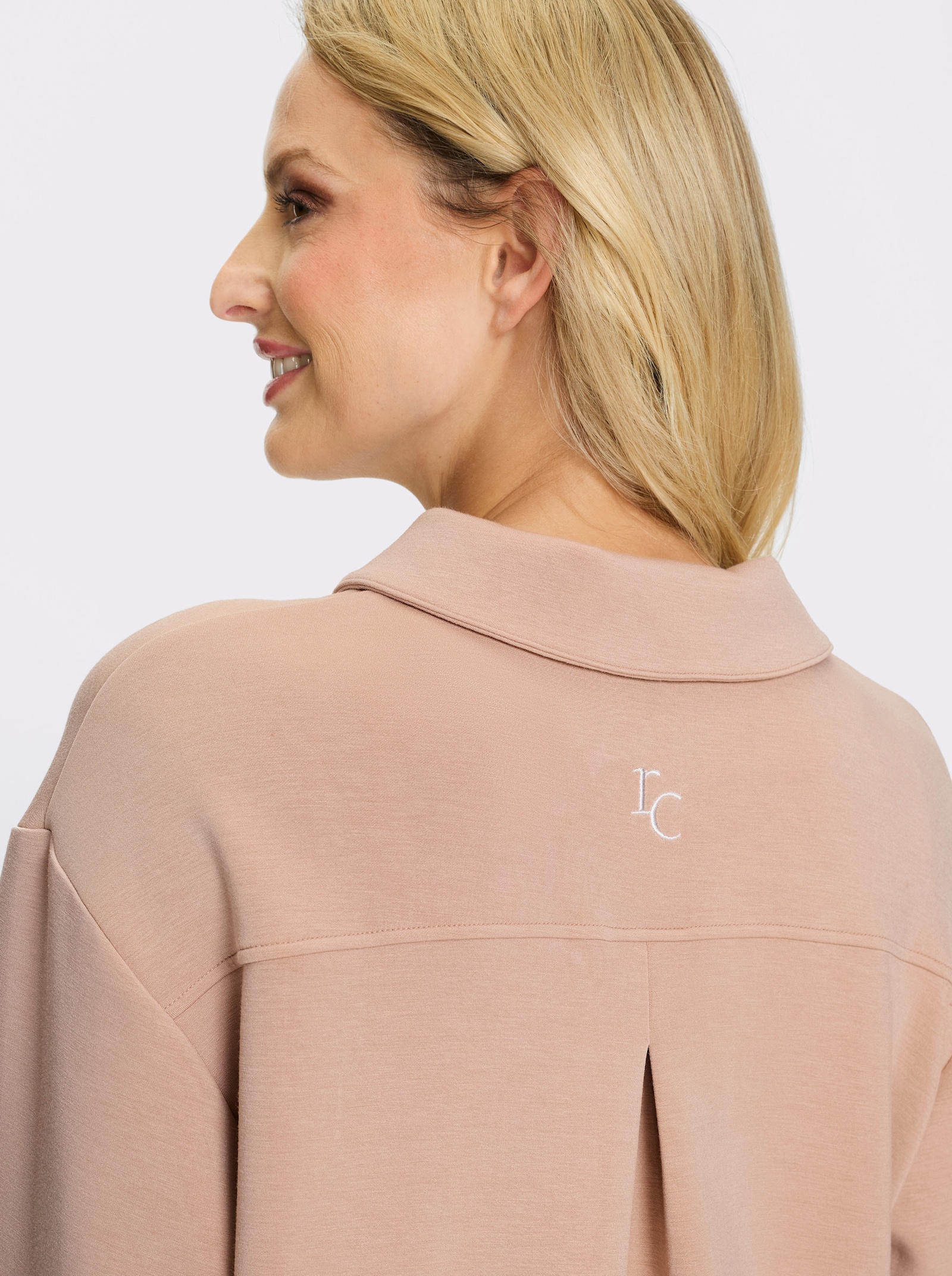 heine Shirtblazer mit 2-Wege-Zipper - beige