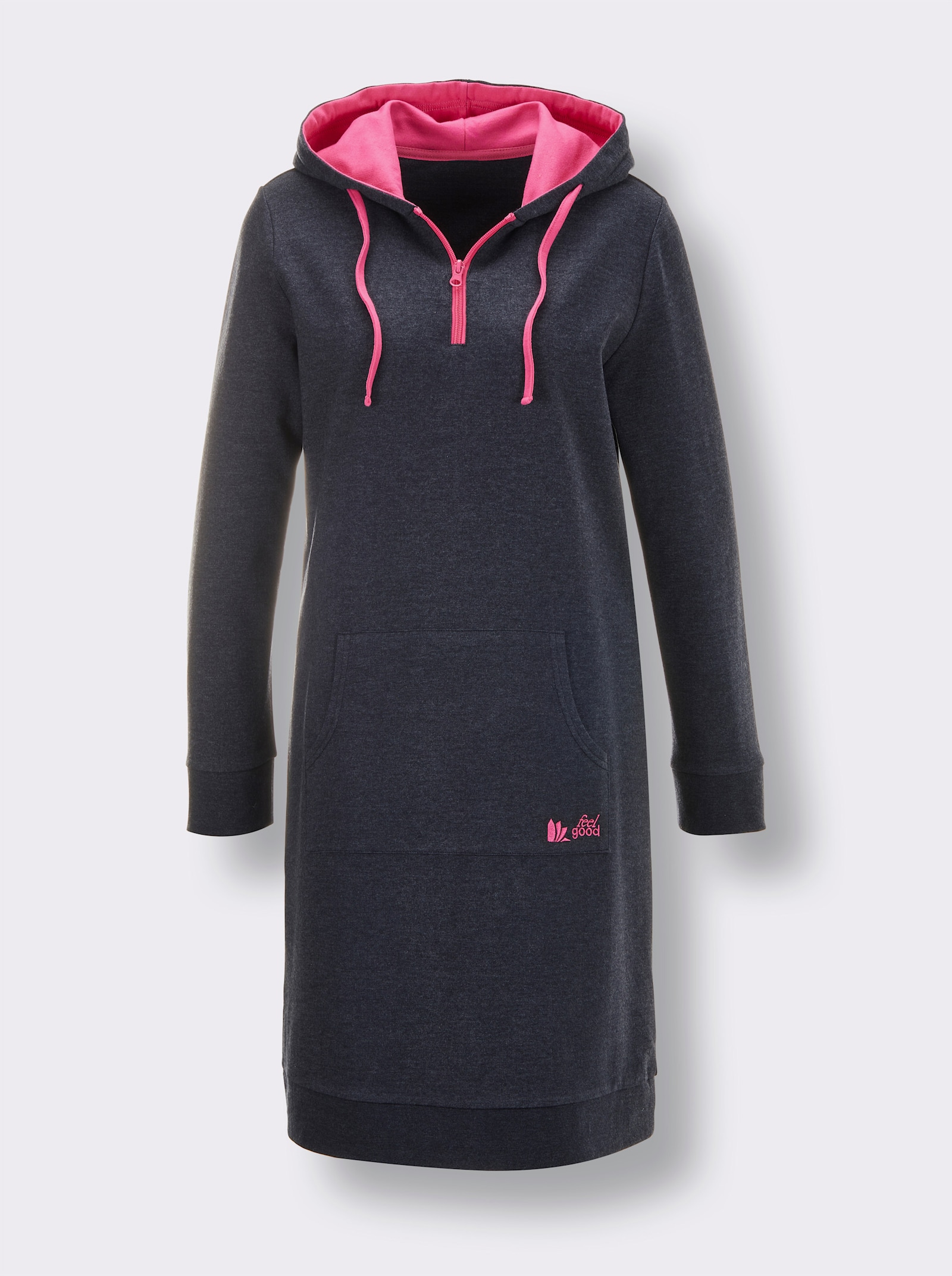 feel good Longshirt - marine-meliert-fuchsia