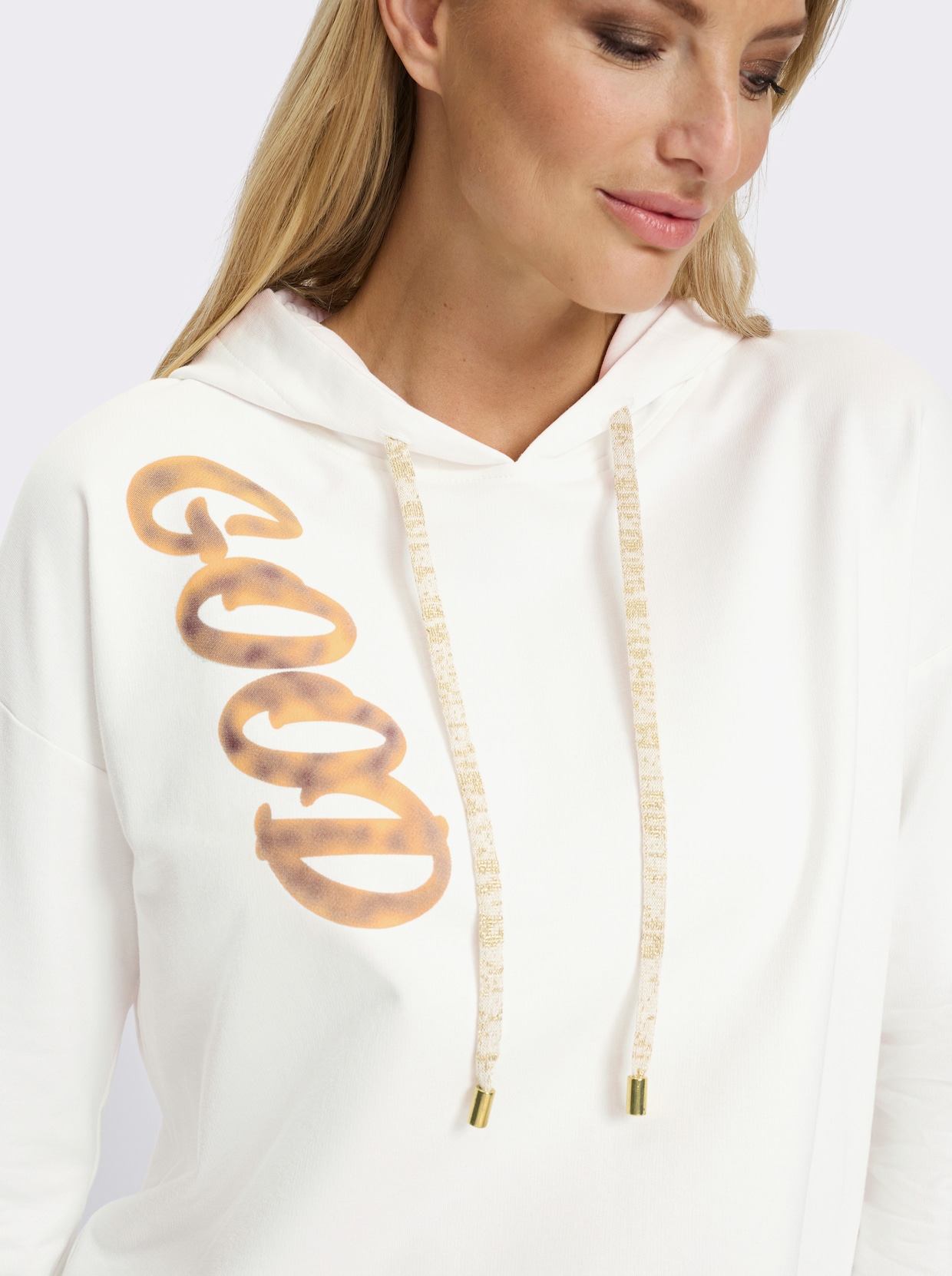 heine Sweatshirt mit Schriftzug - ecru