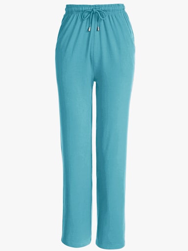Freizeithose mit Kordelzug - türkis