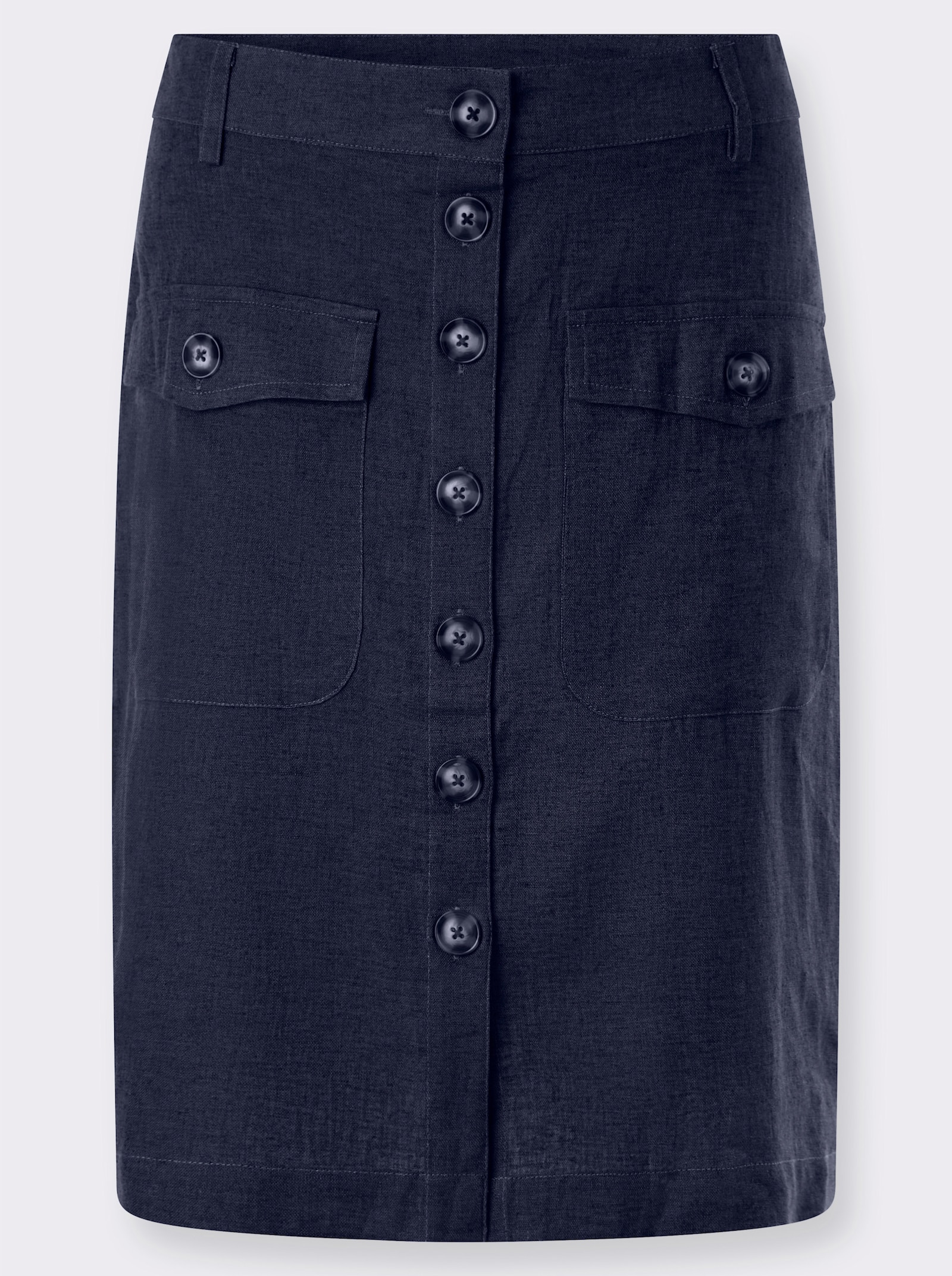 heine Jupe d'été avec patte de boutonnage - marine