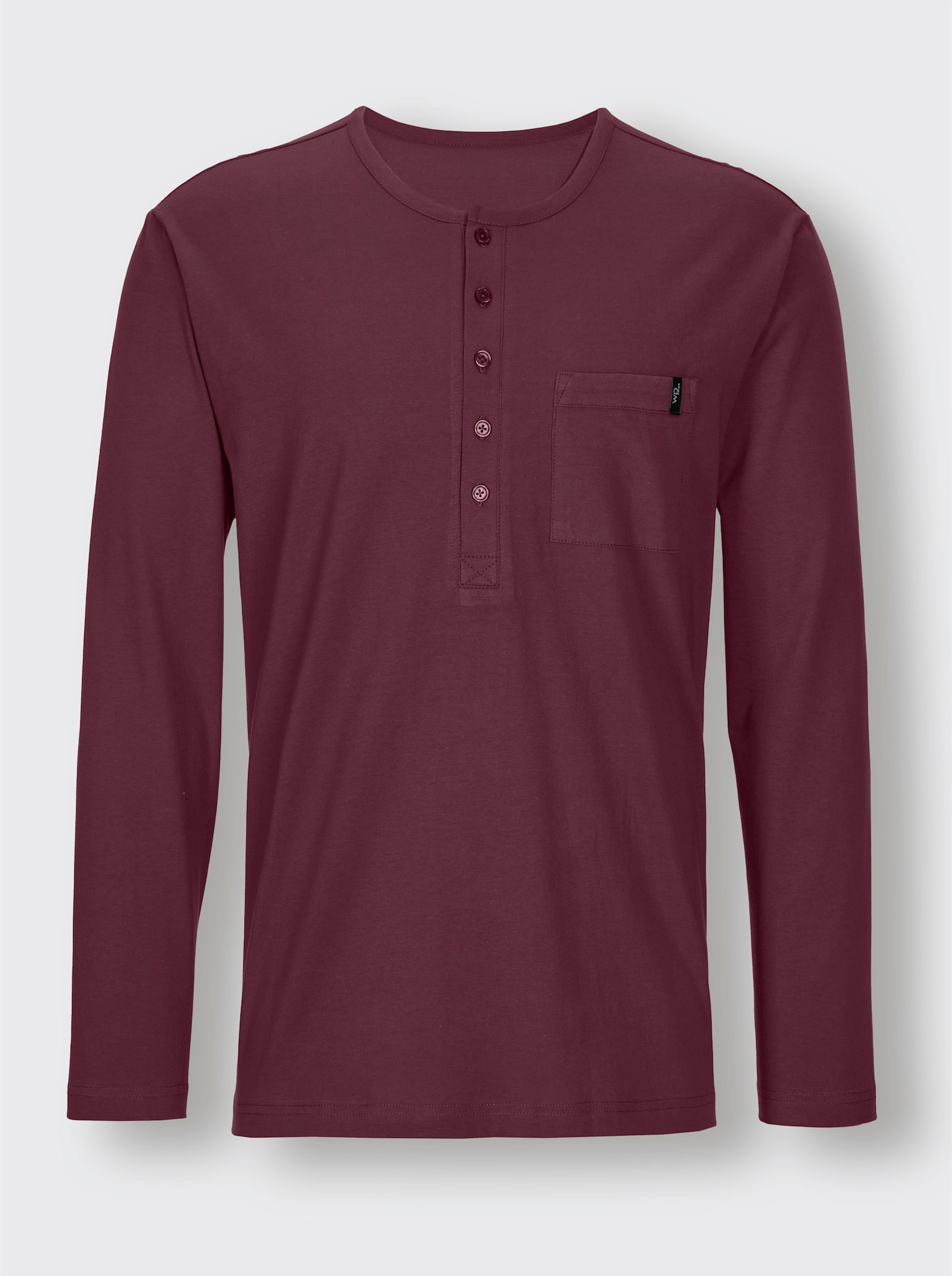wäschepur men Schlafanzug-Shirts - burgund + anthrazit