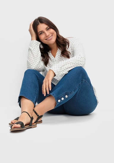 7/8-Jeans - blue-stone-washed
