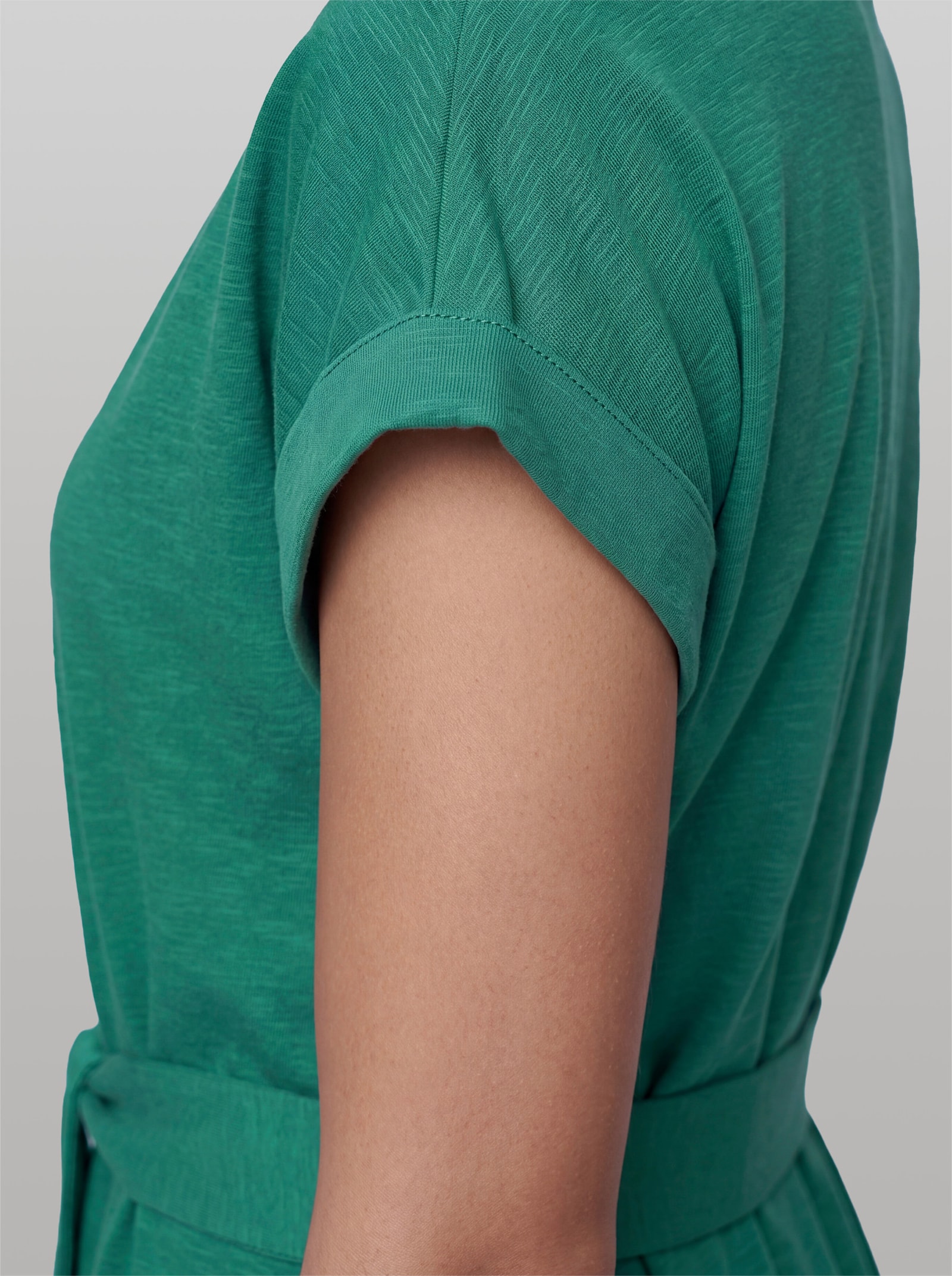 heine Baumwollkleid mit Bindegürtel - grün