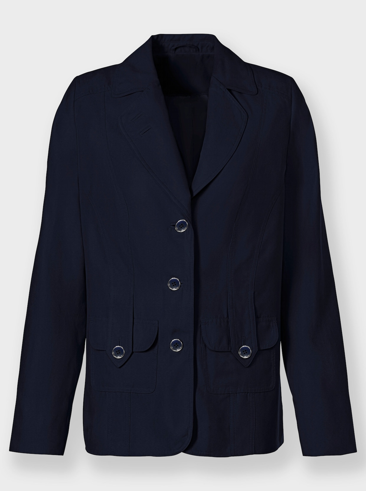 Blazer van imitatieleer - marine