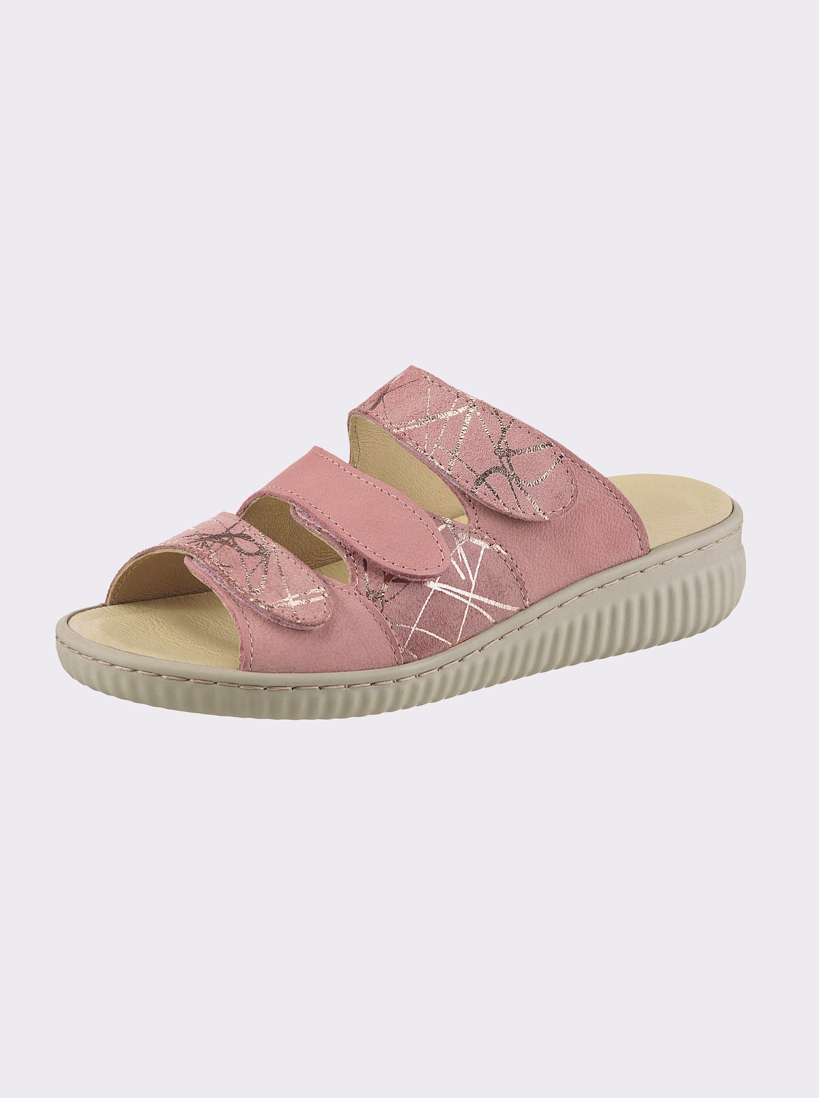 Belvida Pantolette in Leder-Vollausstattung - rosenholz