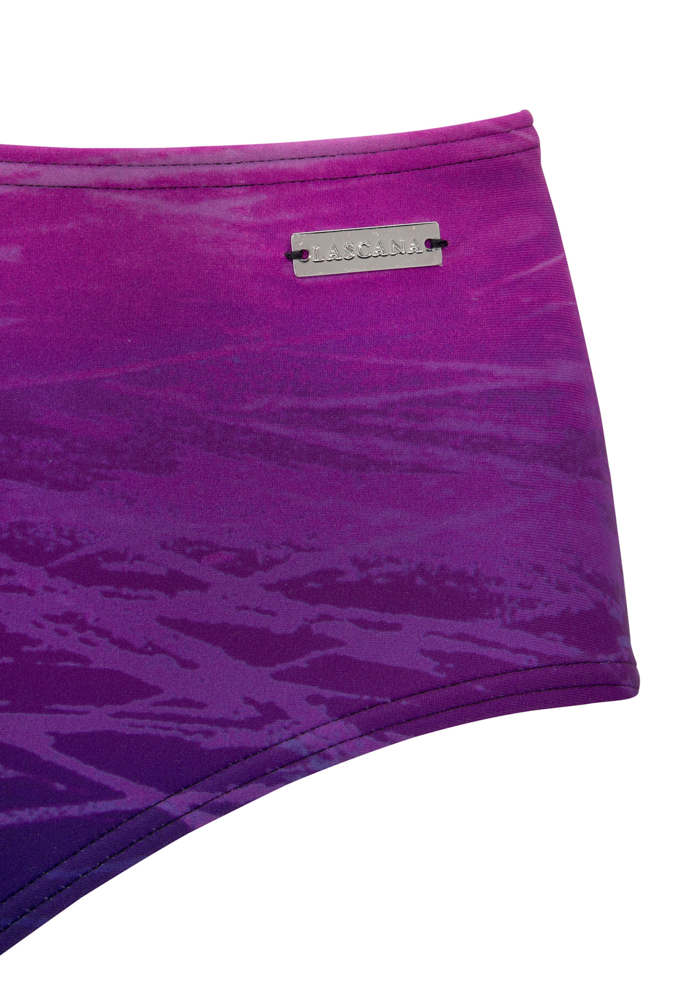 Geschnittene günstig Kaufen-Triangel-Bikini in marine-pink von LASCANA. Triangel-Bikini in marine-pink von LASCANA <![CDATA[In raffinierter Optik: Triangel-Bikini von Lascana mit integrierten Softcups. Träger zum Verstellen. Kompakt geschnittene Bikinihose. Angenehme, elastische Qu