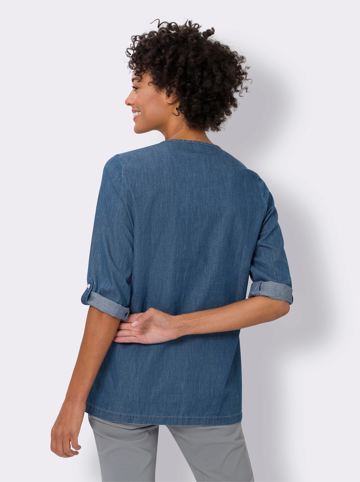 Blouse - blue-bleached