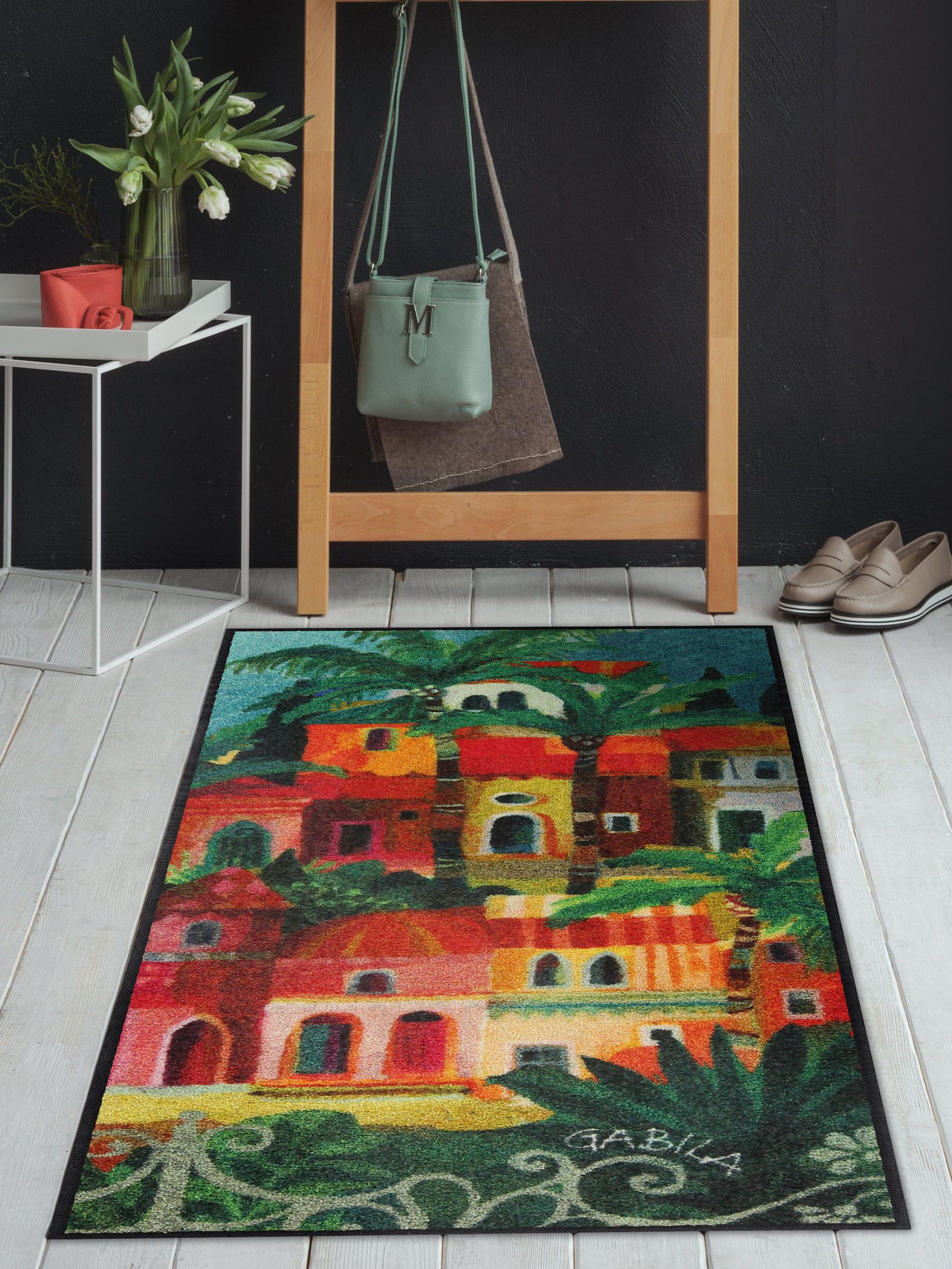 Salonloewe Fußmatte - grün-rot